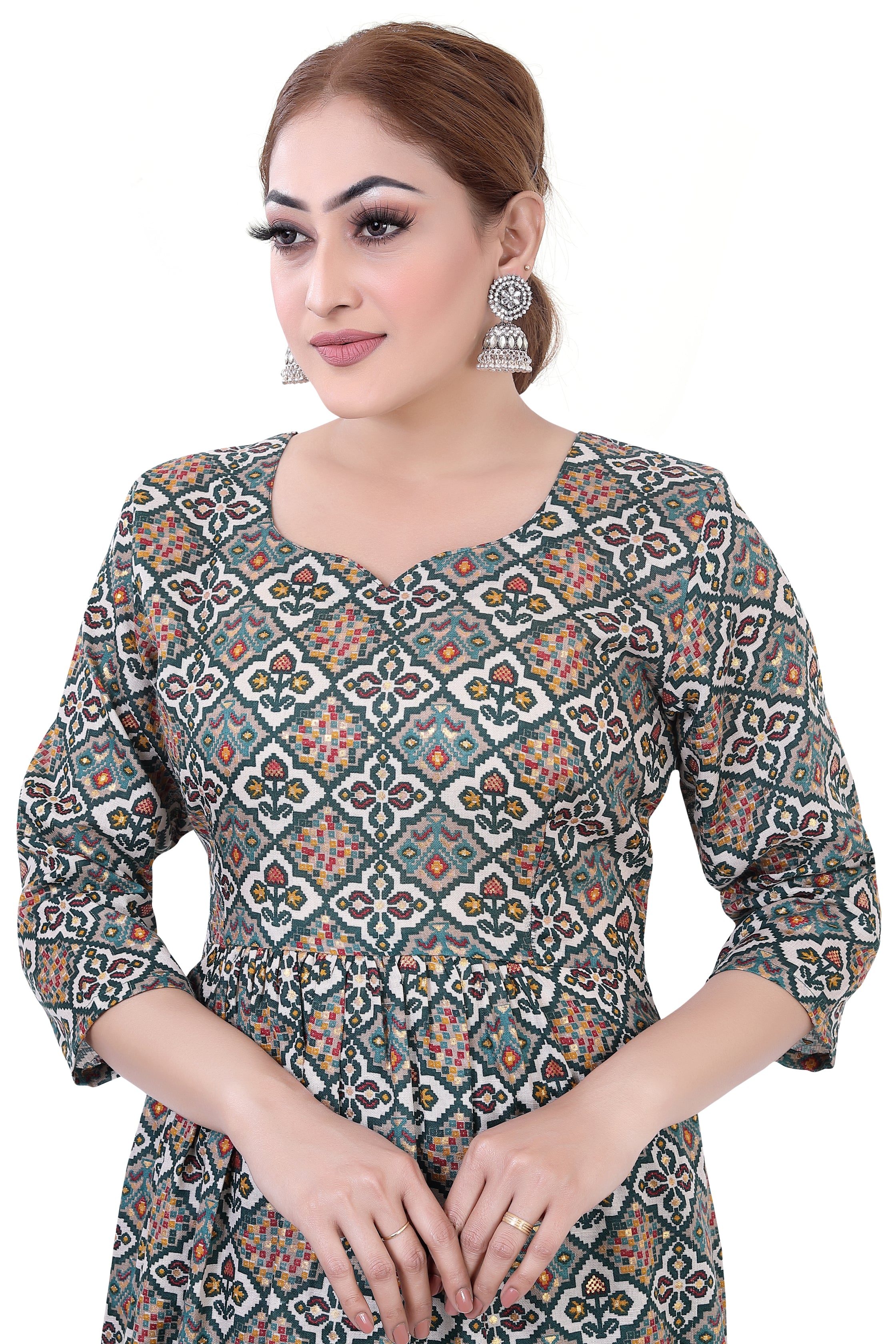 Long Cotton Co-Ord Kurti Set