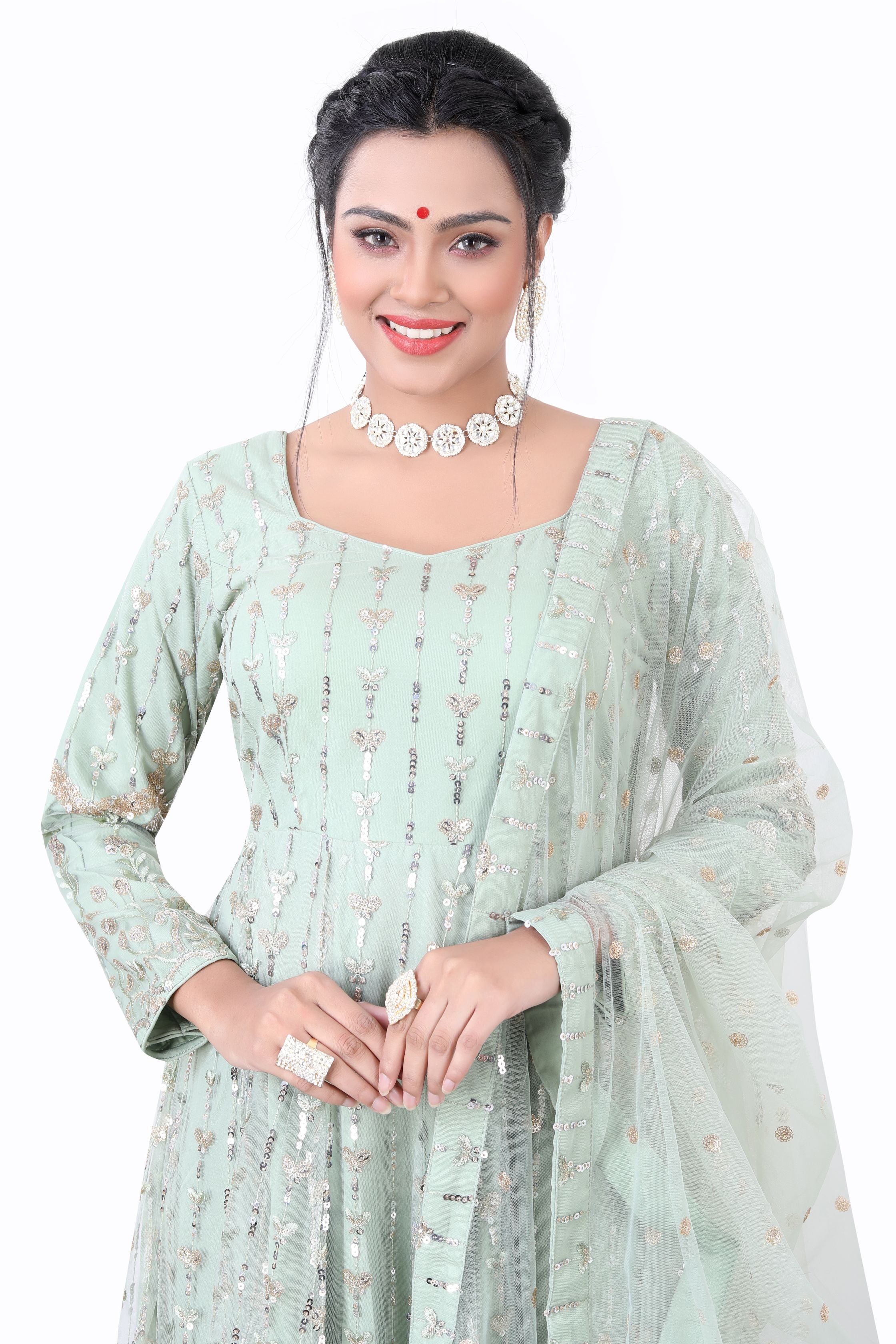 Mint Anarkali Dress