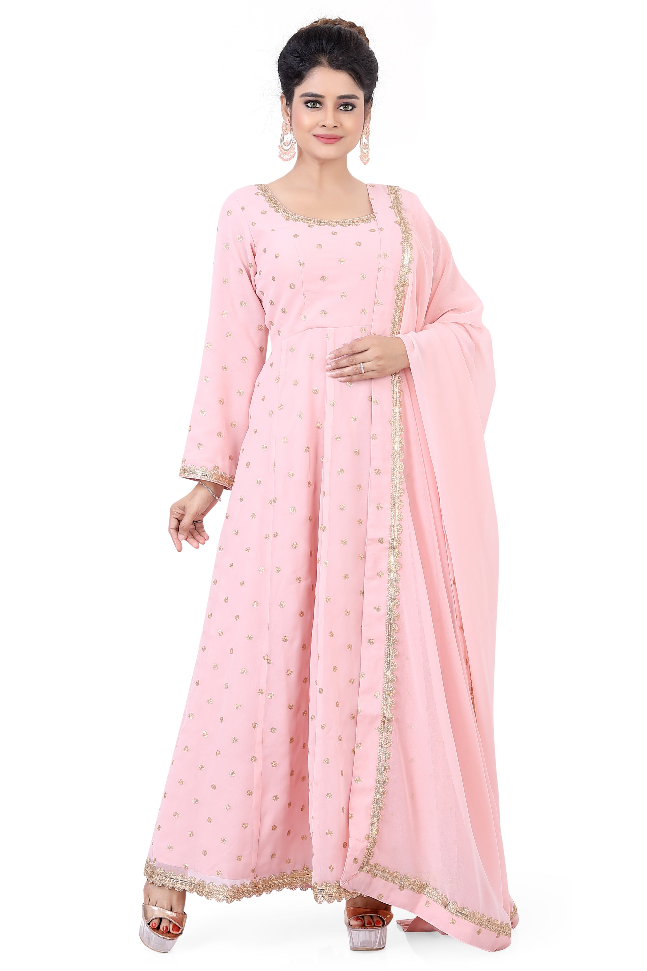 Peach  Anarkali Dress
