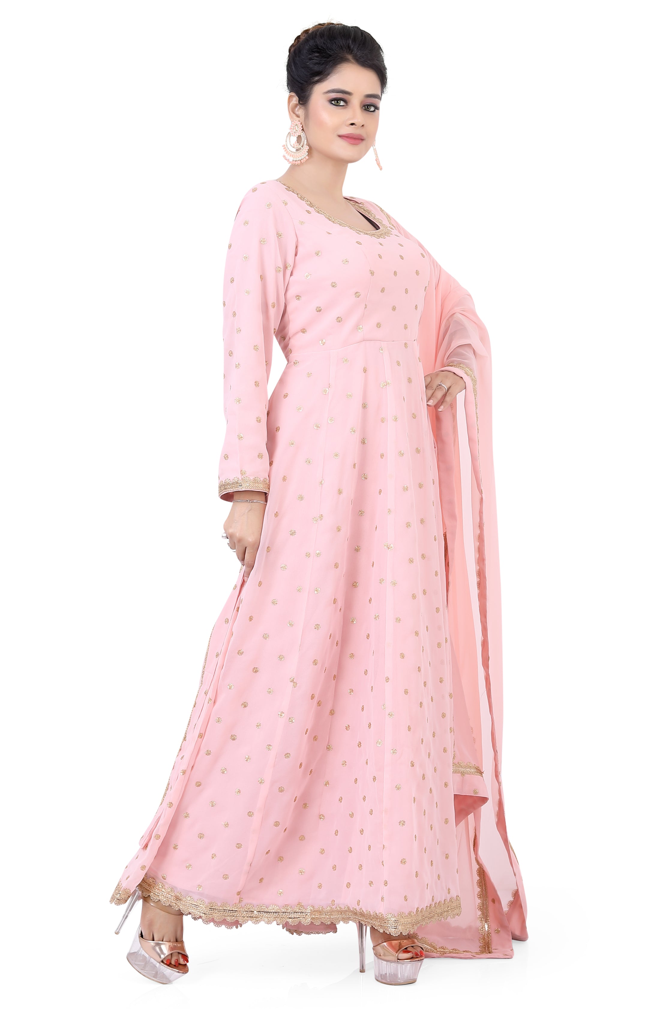 Peach  Anarkali Dress