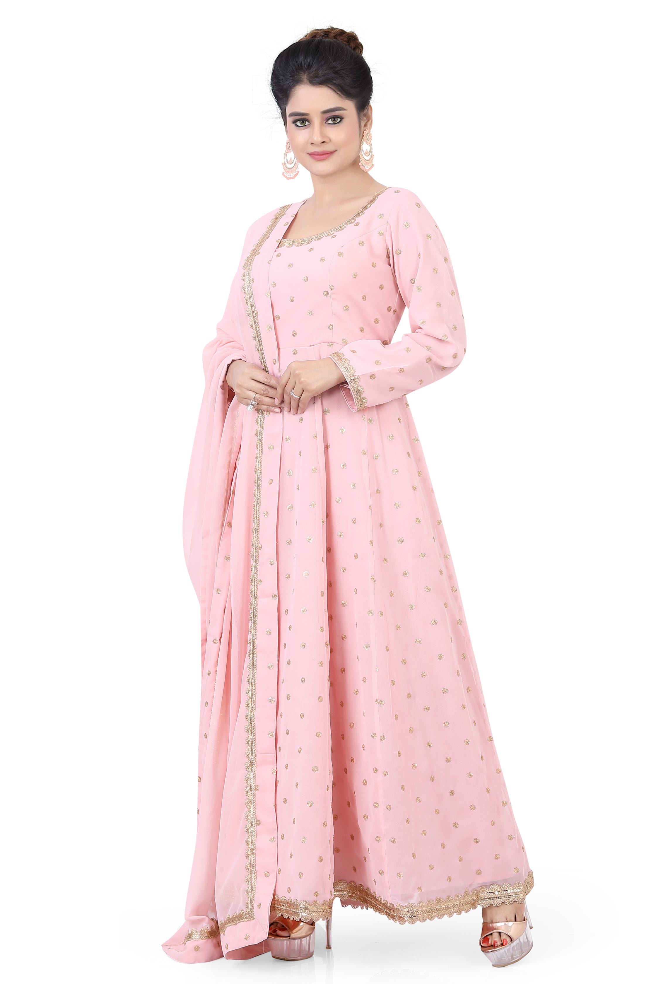 Peach  Anarkali Dress