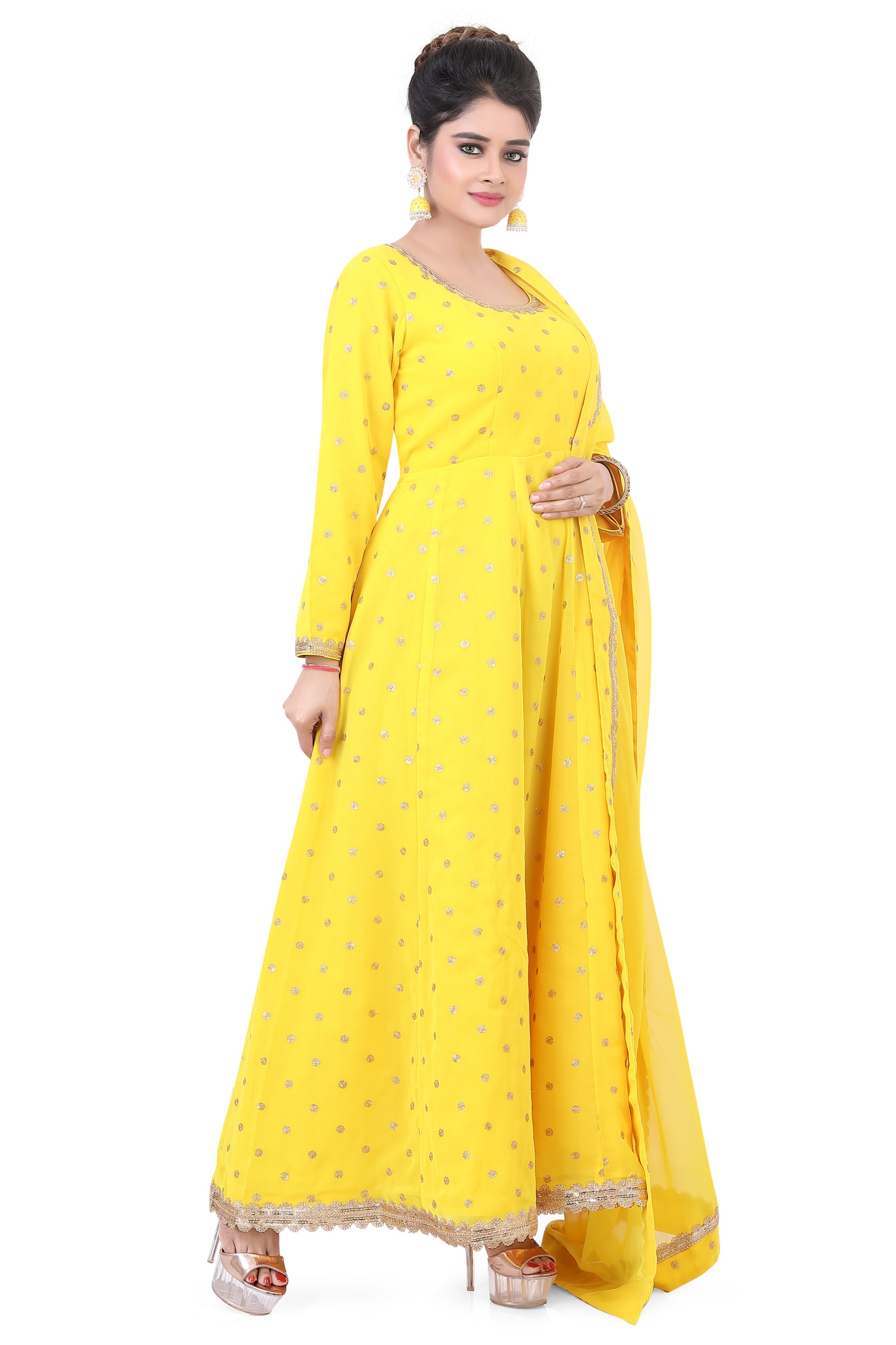 Yellow Anarkali Dress