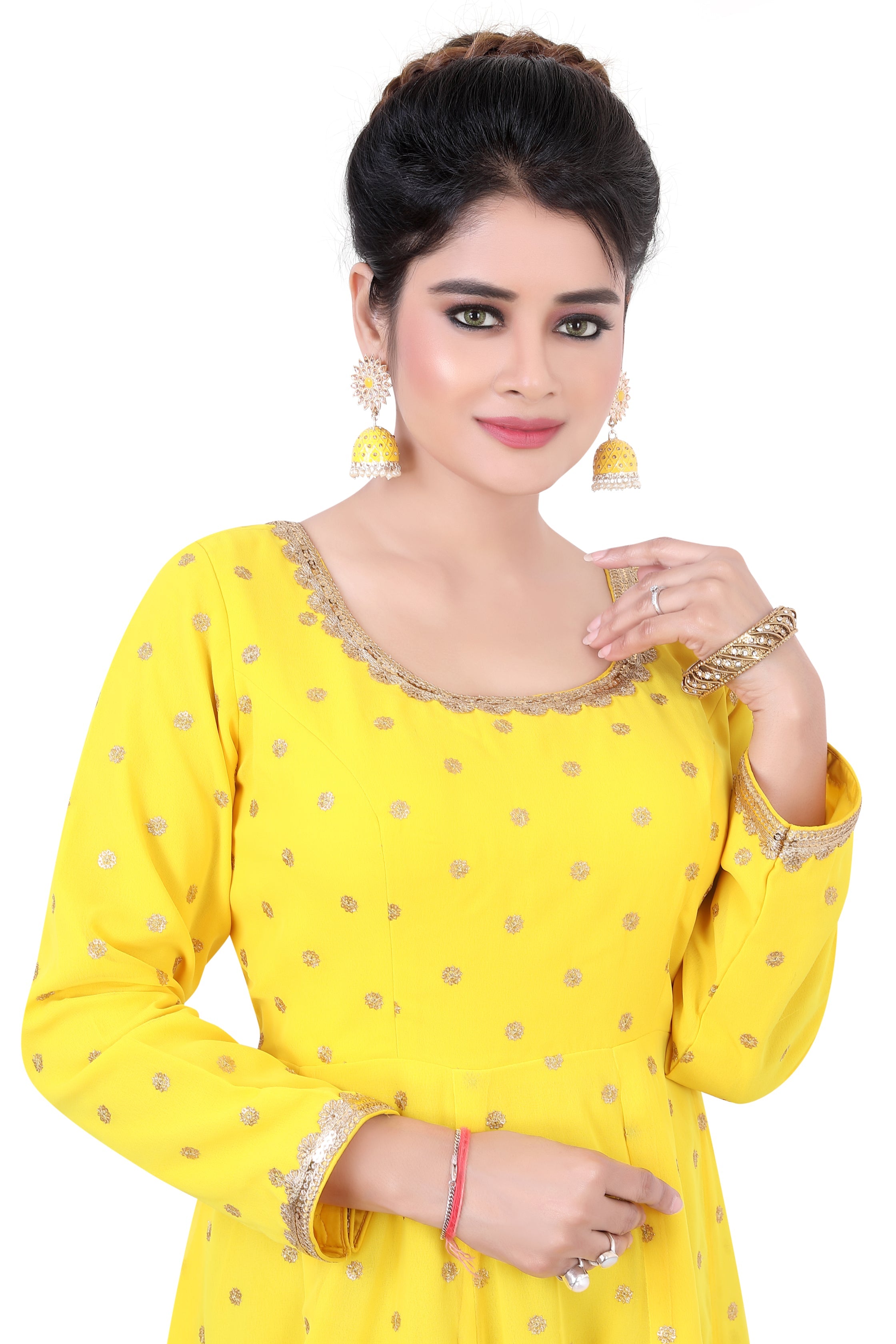 Yellow Anarkali Dress