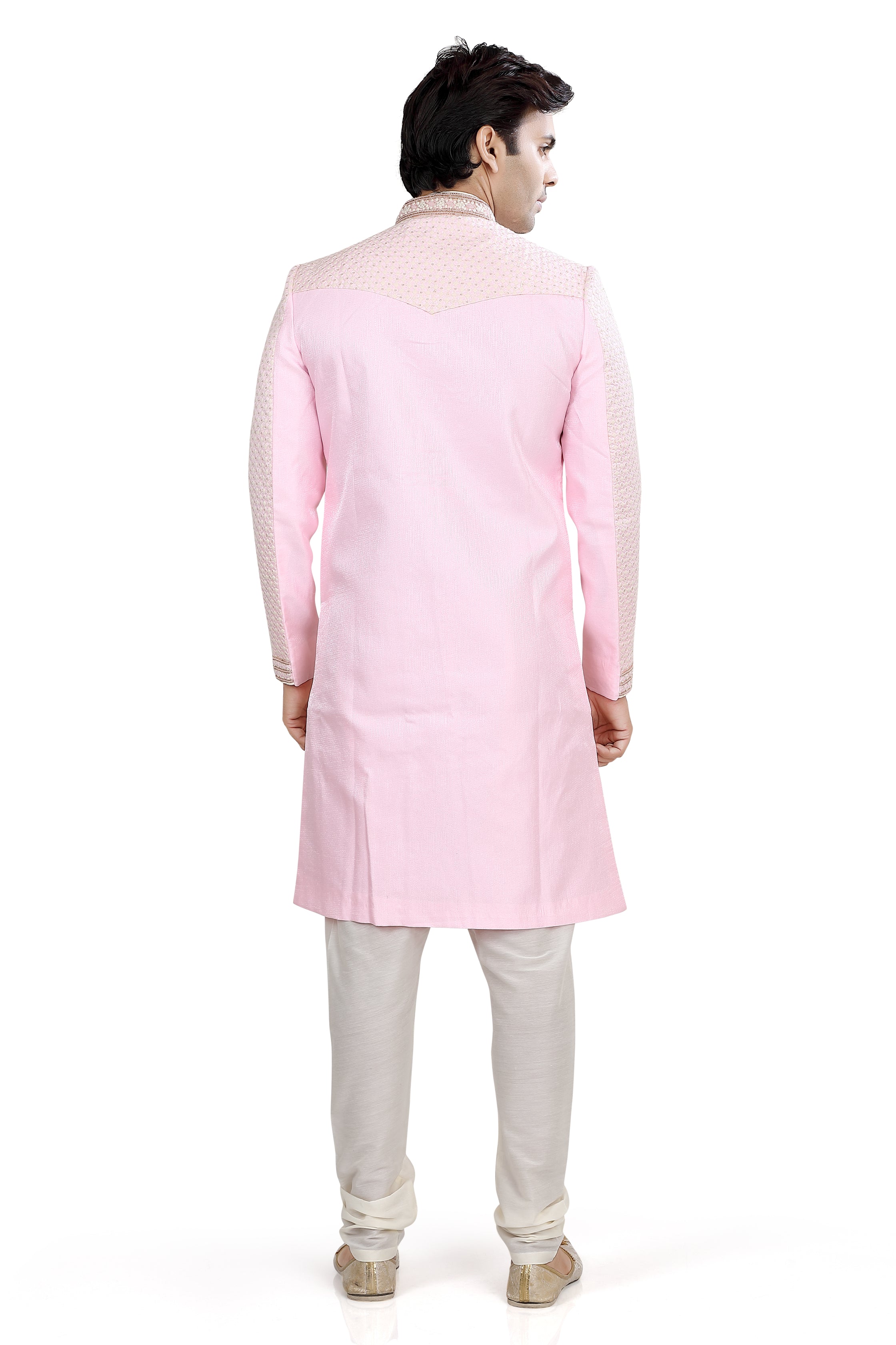 Light Pink Lucknowi Sherwani  D NO.  LC-D-7