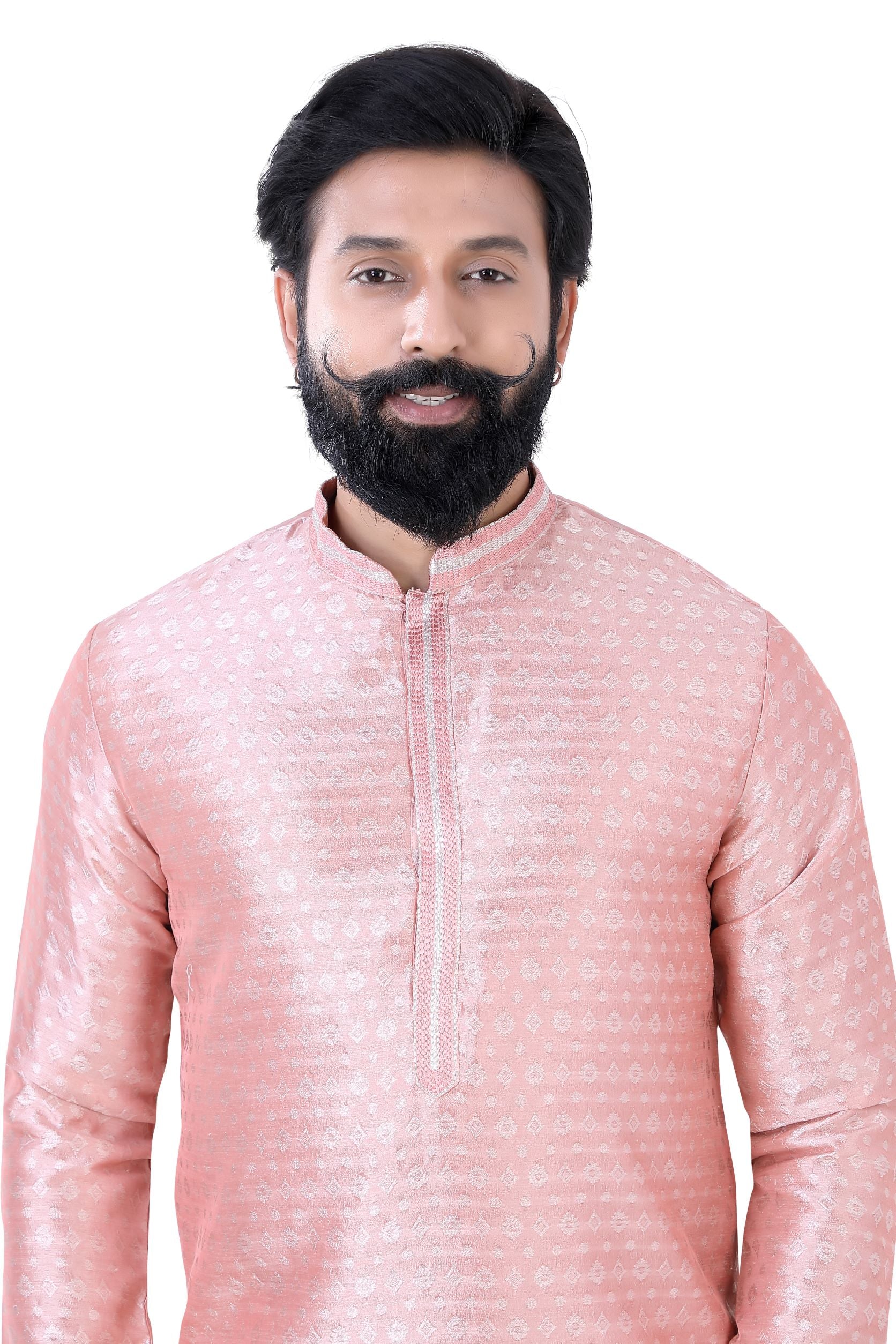 Soft Silk Kurta Pajama in Light Pink