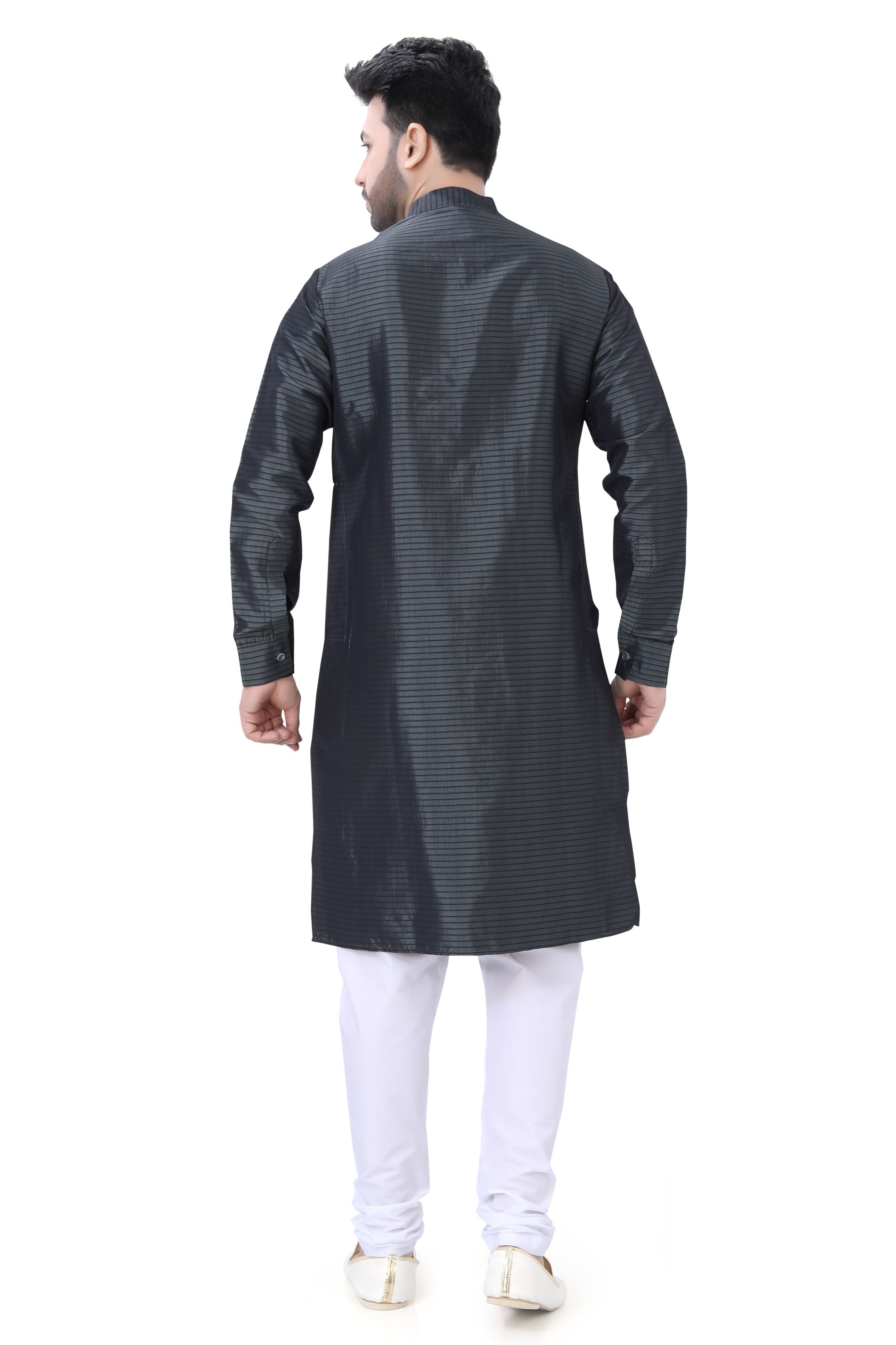 Cotton Pintex Kurta  in Gray Colour