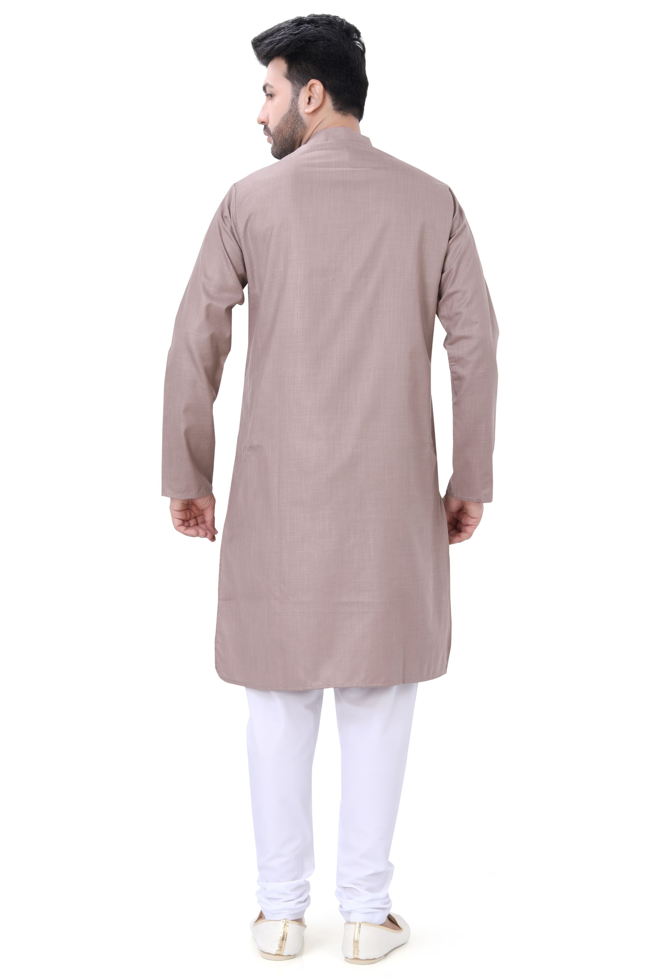 Cotton Kurta in Coffee Brown