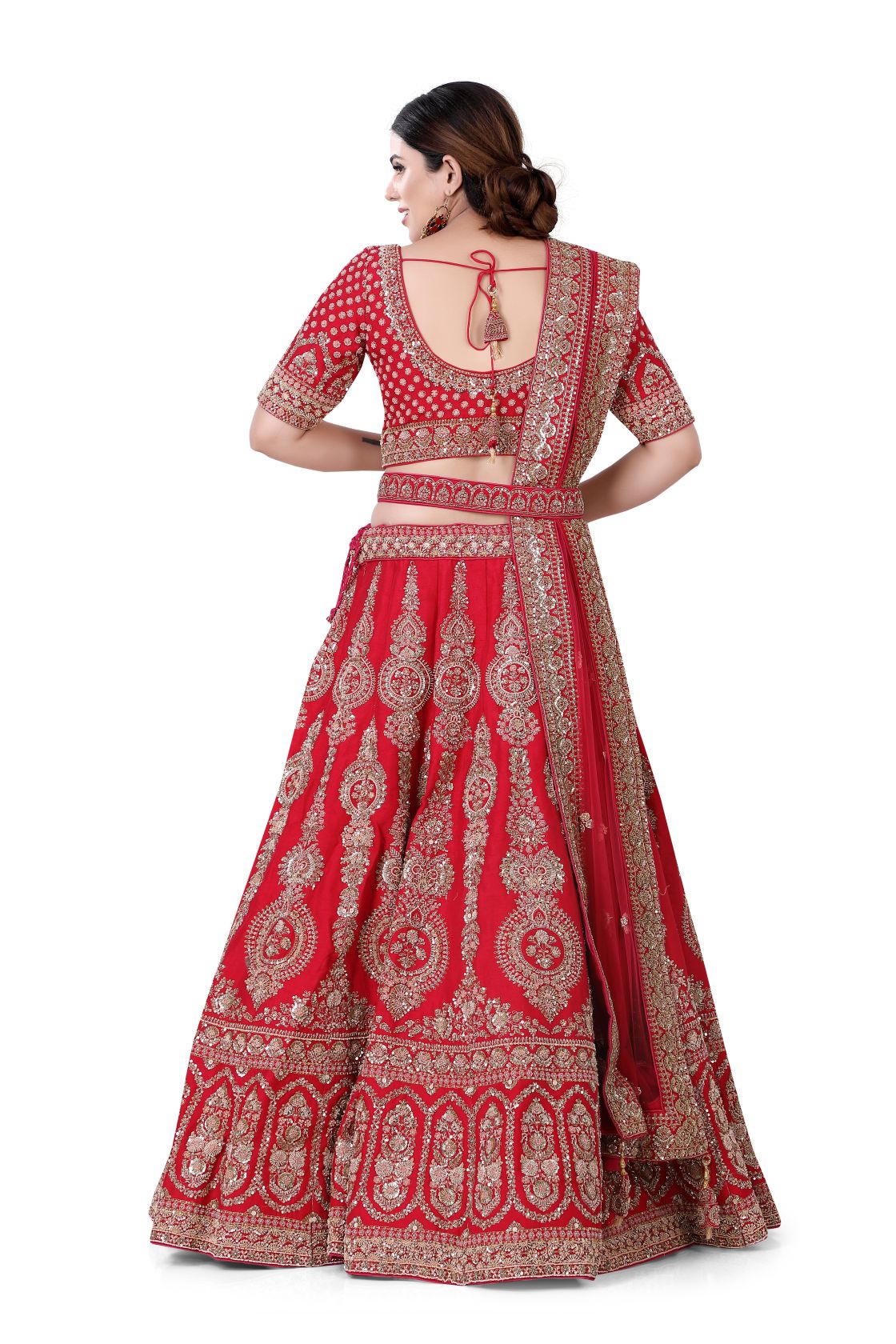 Red Silk Bridal Lehenga Choli