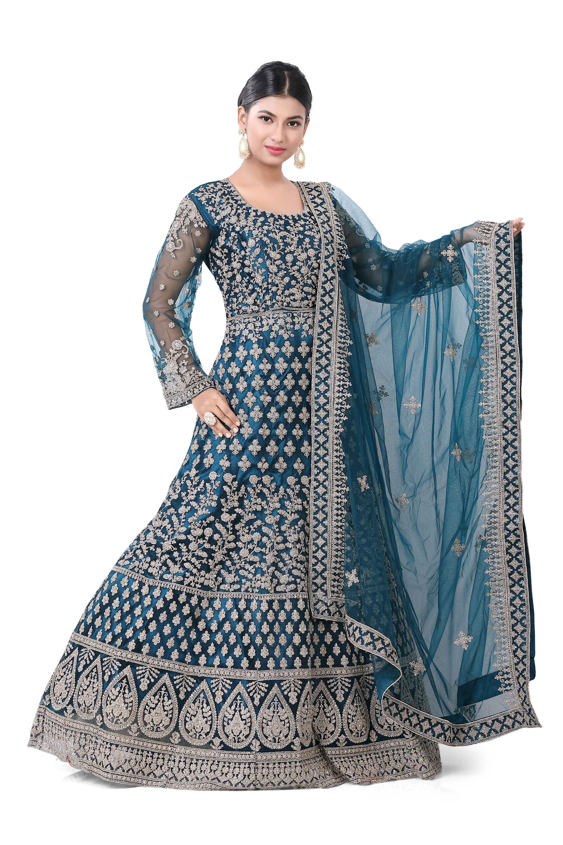 Purple Lacha Suit Lengha Choli Lehenga Long Top Lehanga Indian Sari Saree  Dress - SellersHub.io