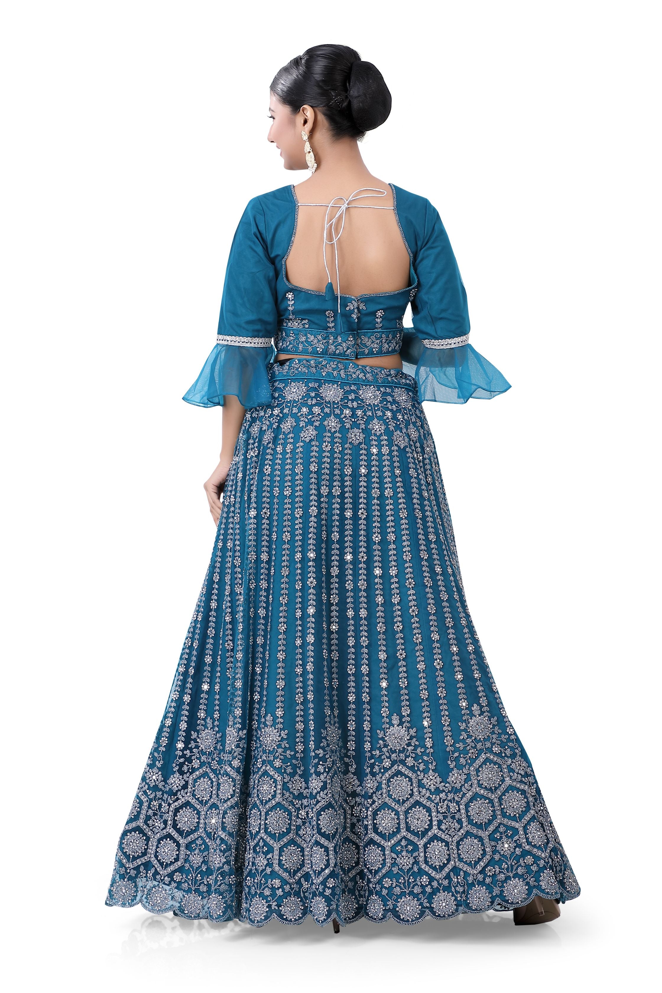 Teal Blue Lehenga Choli