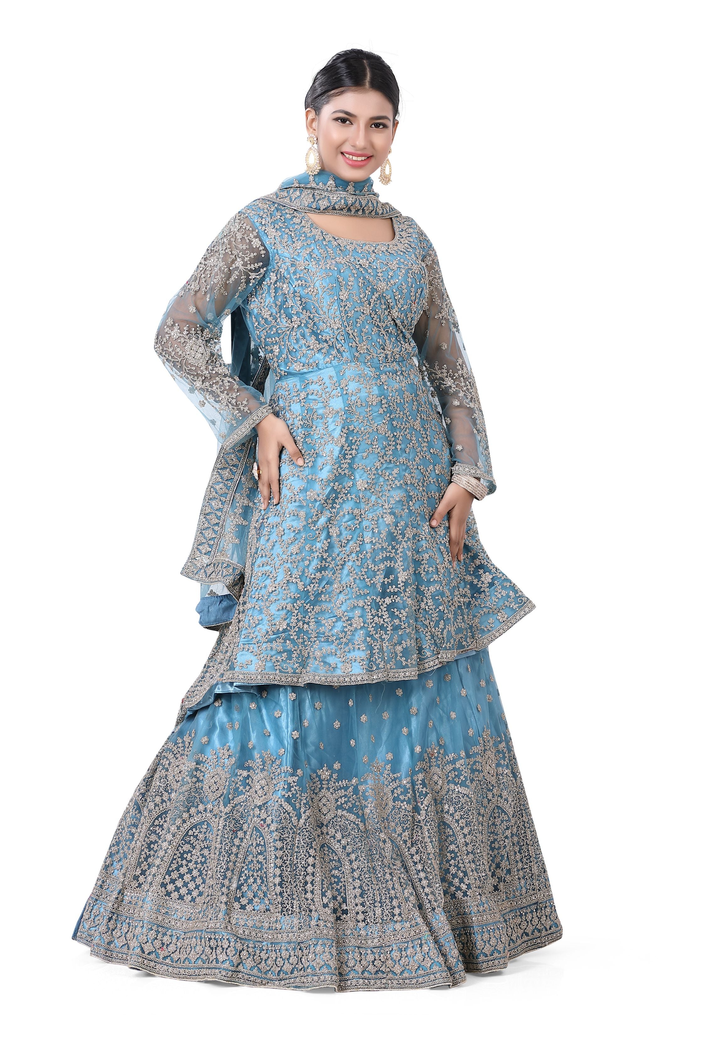 Full Dress As Shown Party Wear Fancy Sharara Suit, Size: 36-48 at Rs  2890/piece in New Delhi
