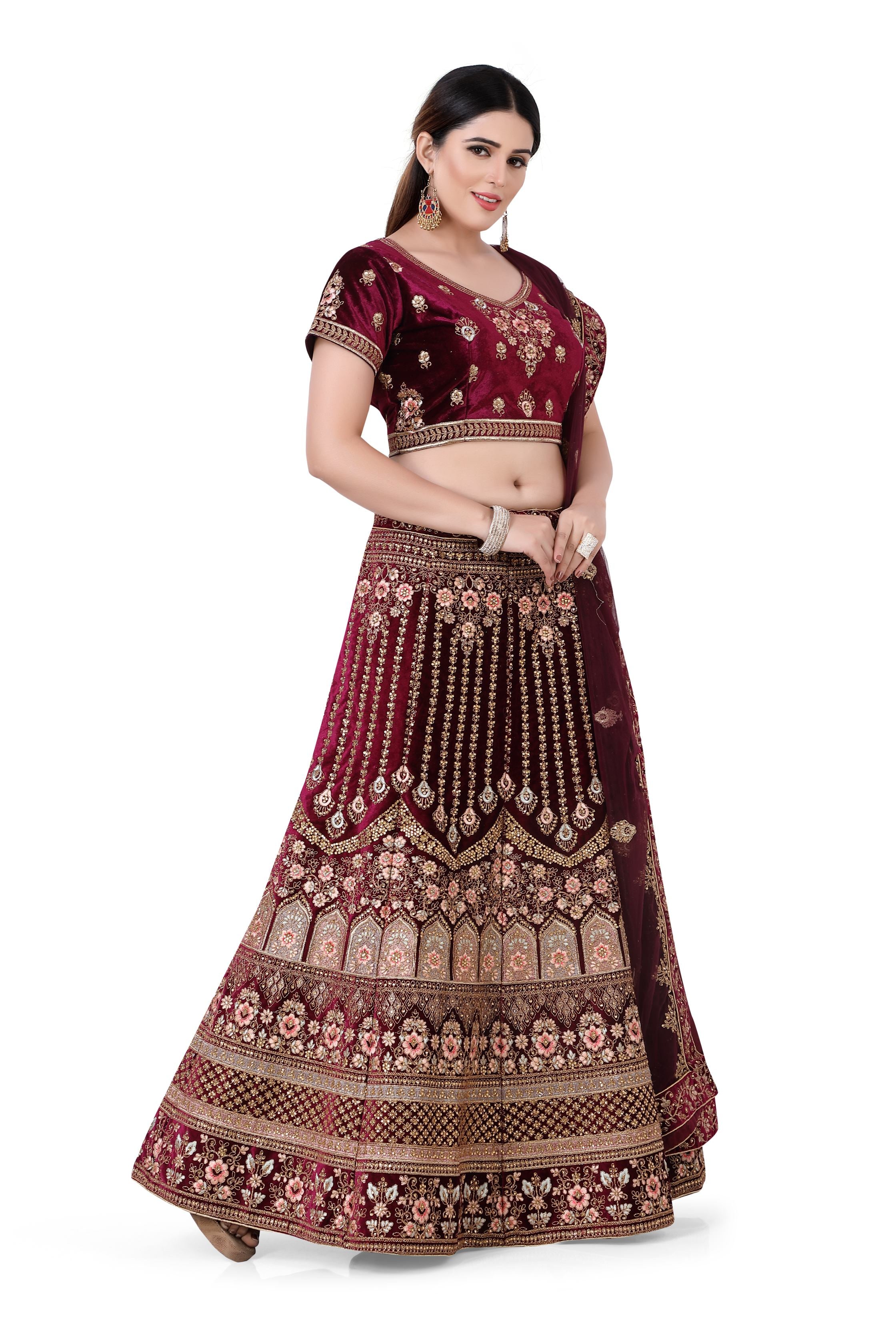 Soft Velvet Lehenga Choli