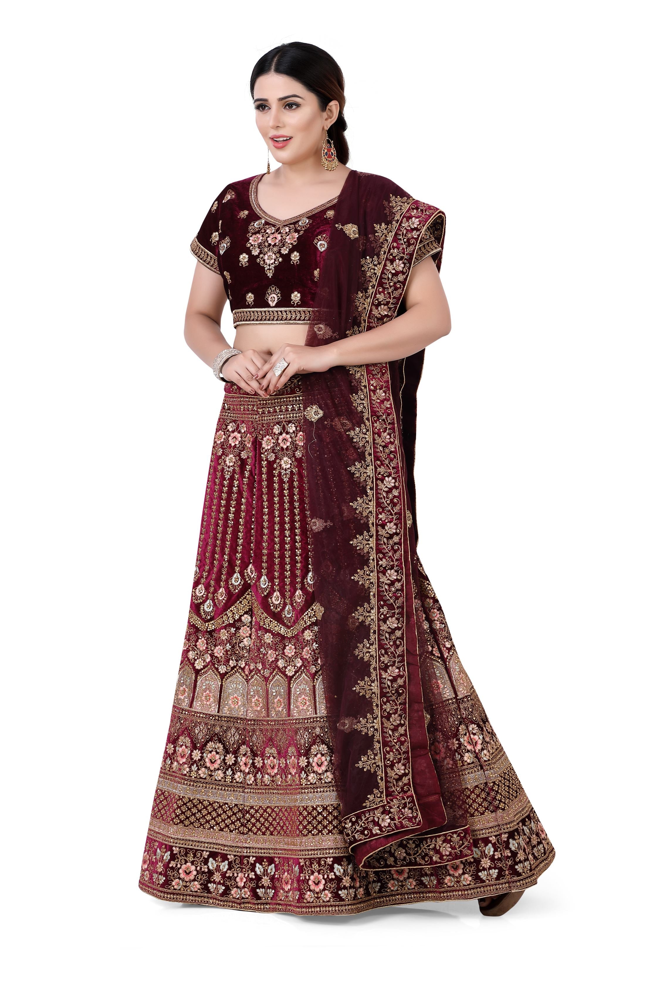 Soft Velvet Lehenga Choli