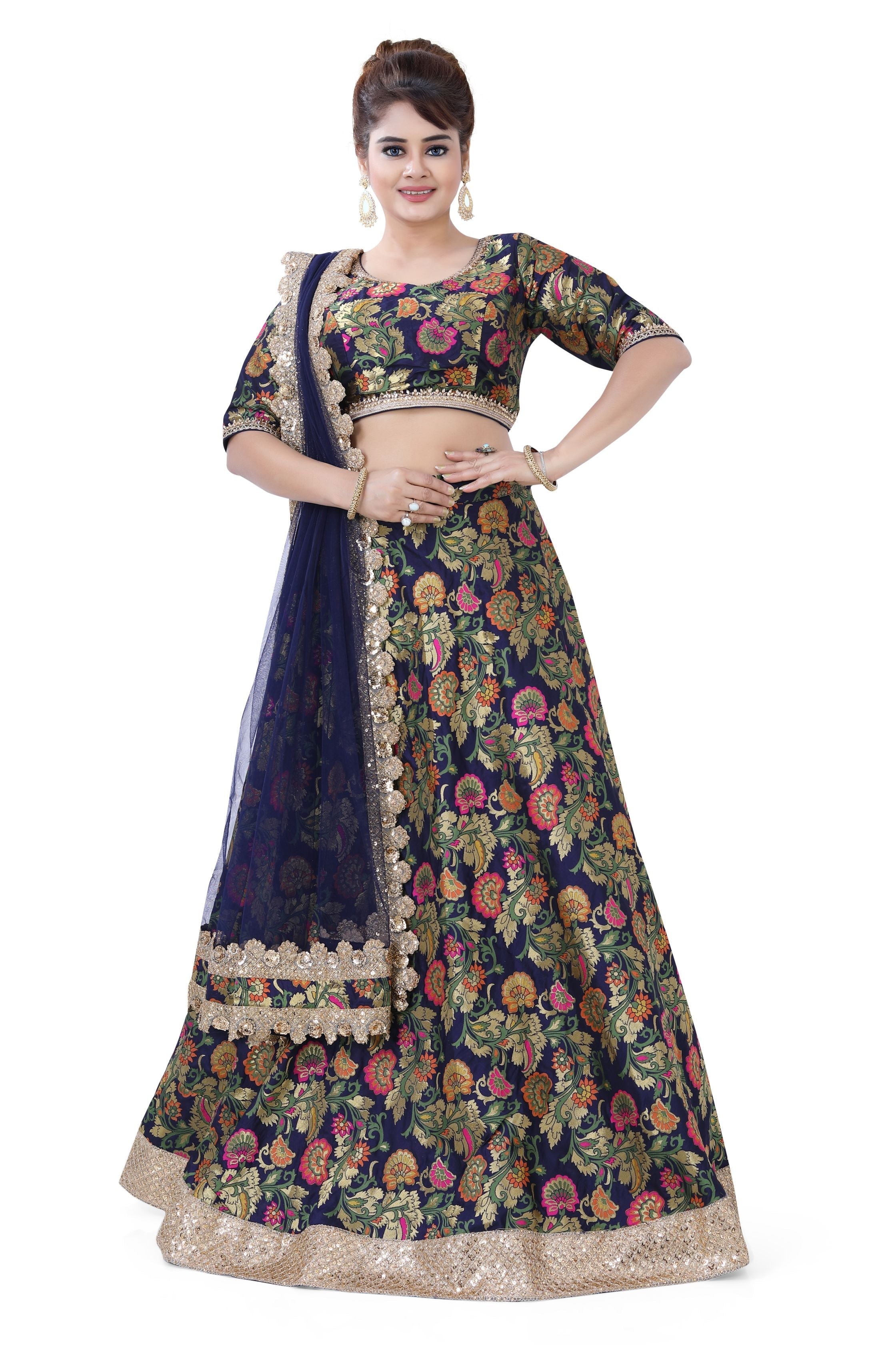 Banarasi Floral Partywear Lehenga