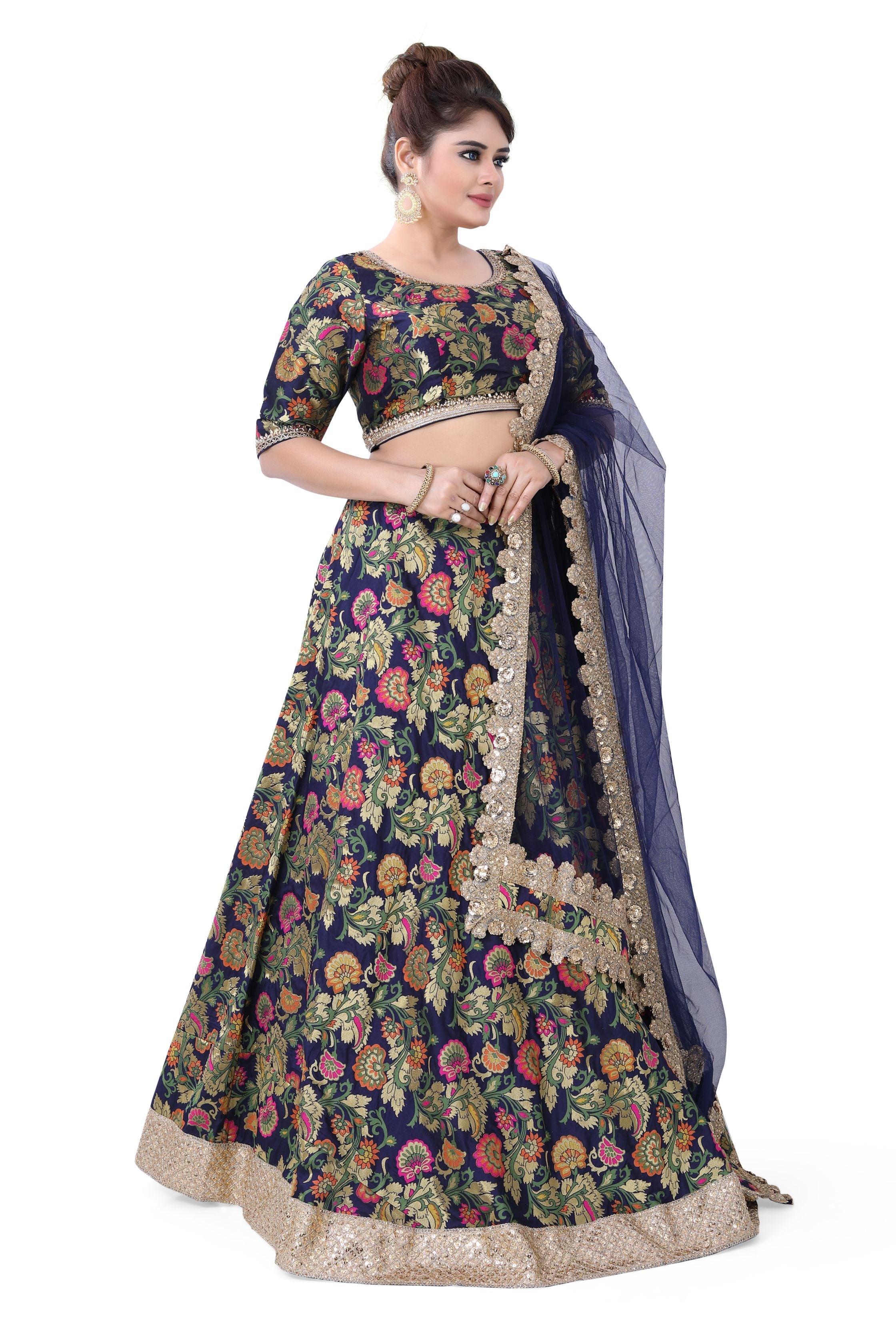 Banarasi Floral Partywear Lehenga