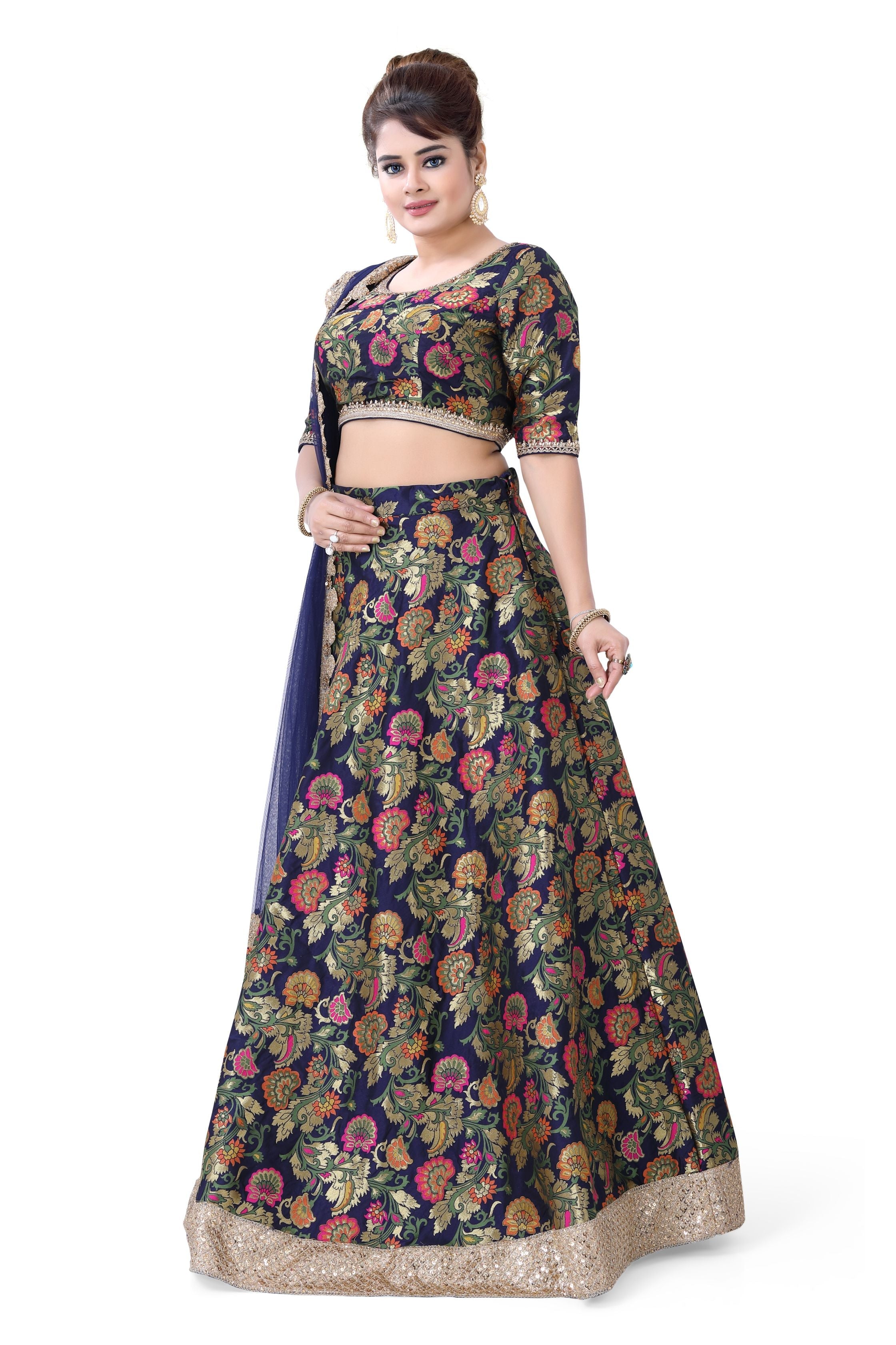 Banarasi Floral Partywear Lehenga