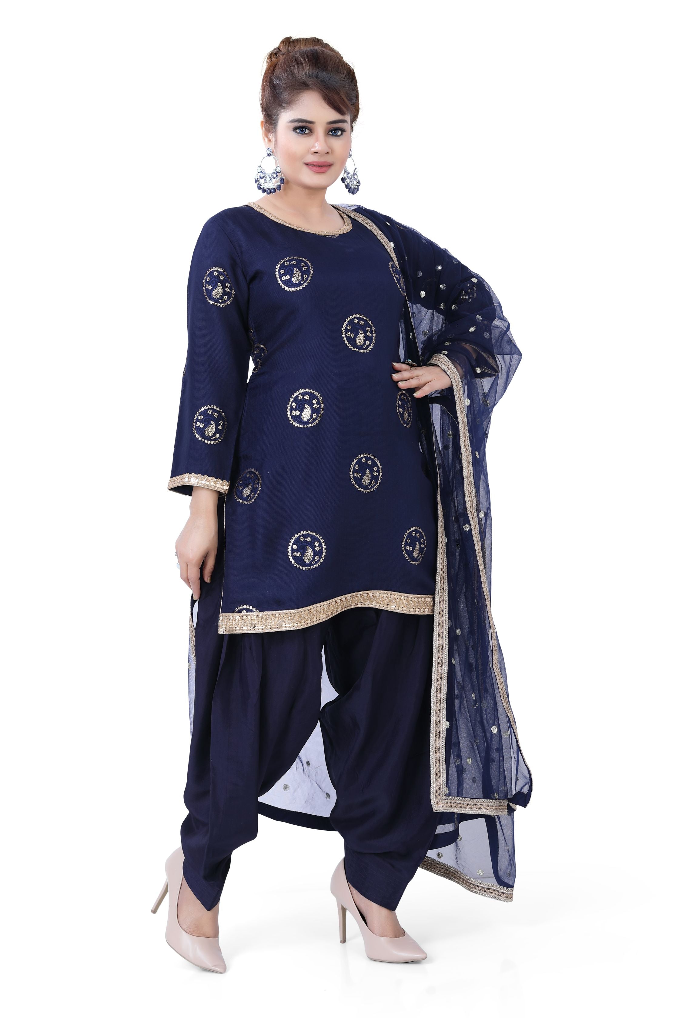 Introducing Patiyala Suit Jute Linen in Navy Blue: The Ultimate ...