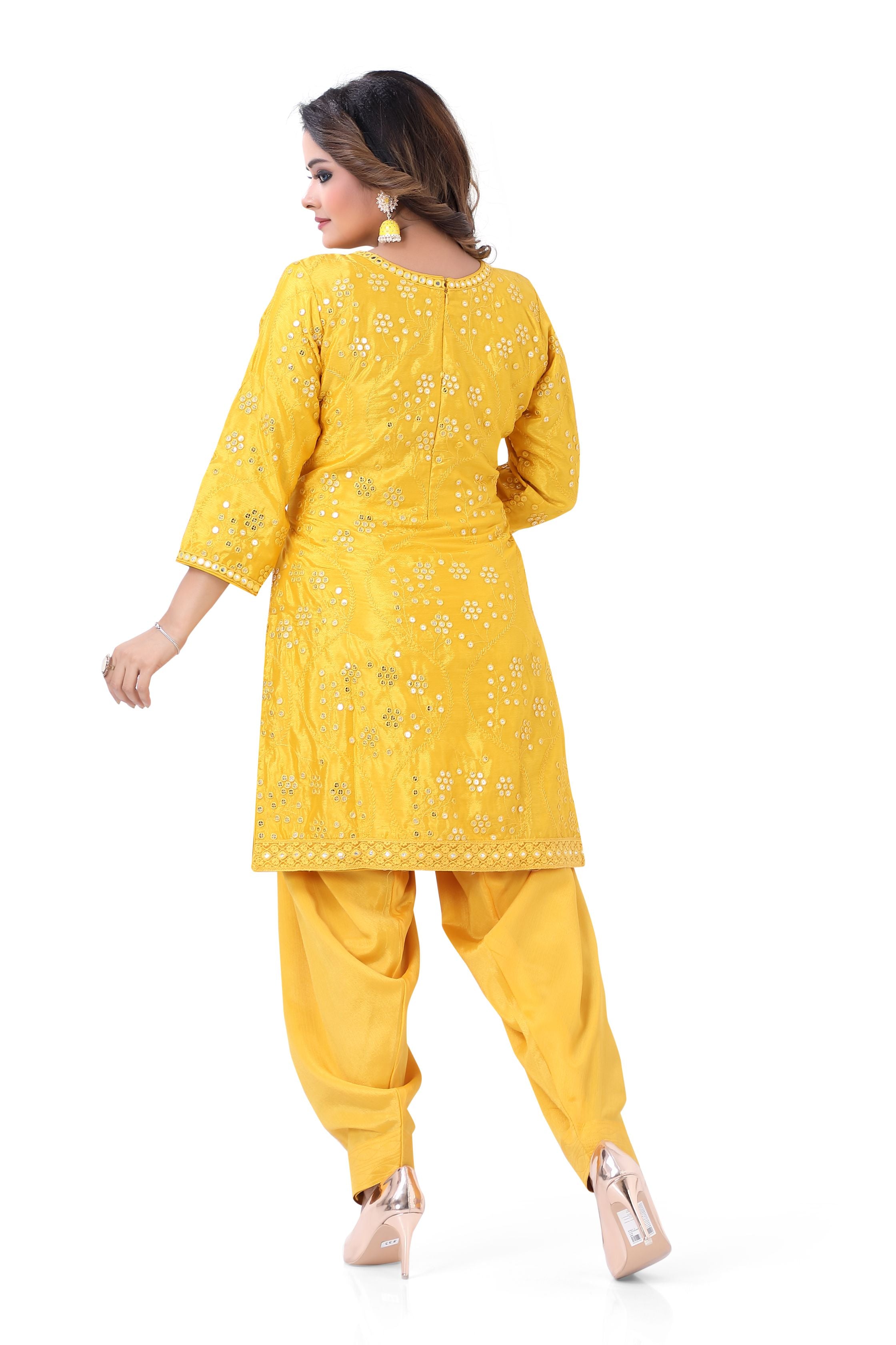 Patiyala Suit Yellow Color