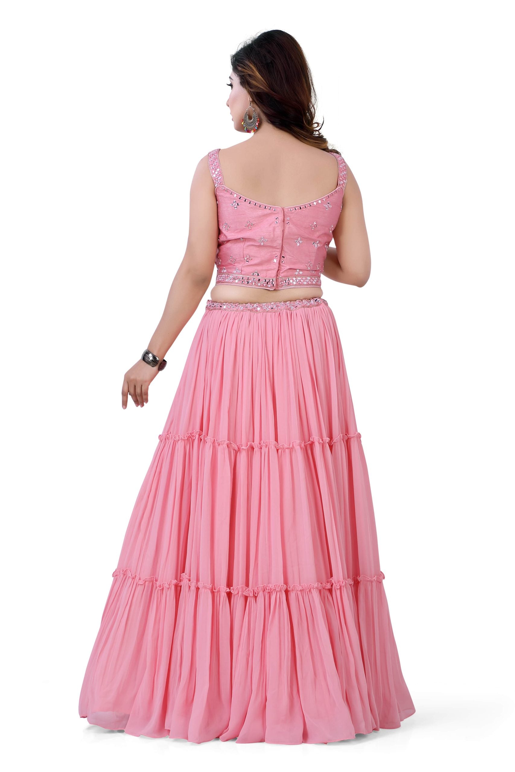 Gazing Lehenga Choli in Pink