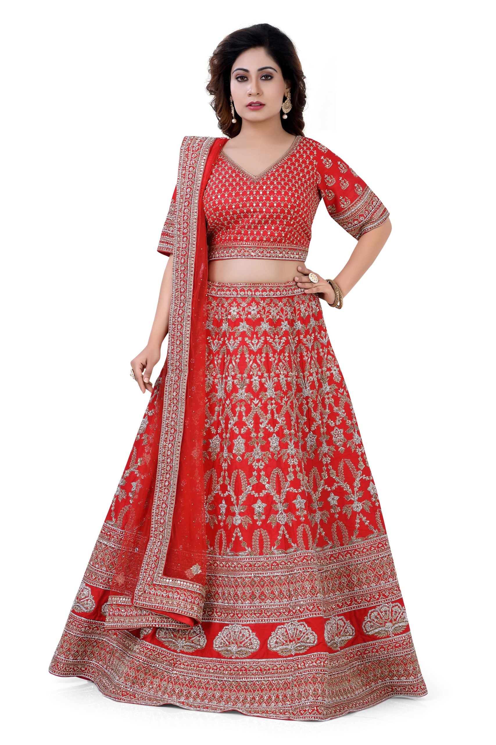 Best Red Colour Heavy Designer Lehenga for wedding | Bridal lehenga red,  Indian bride outfits, Indian bridal wear