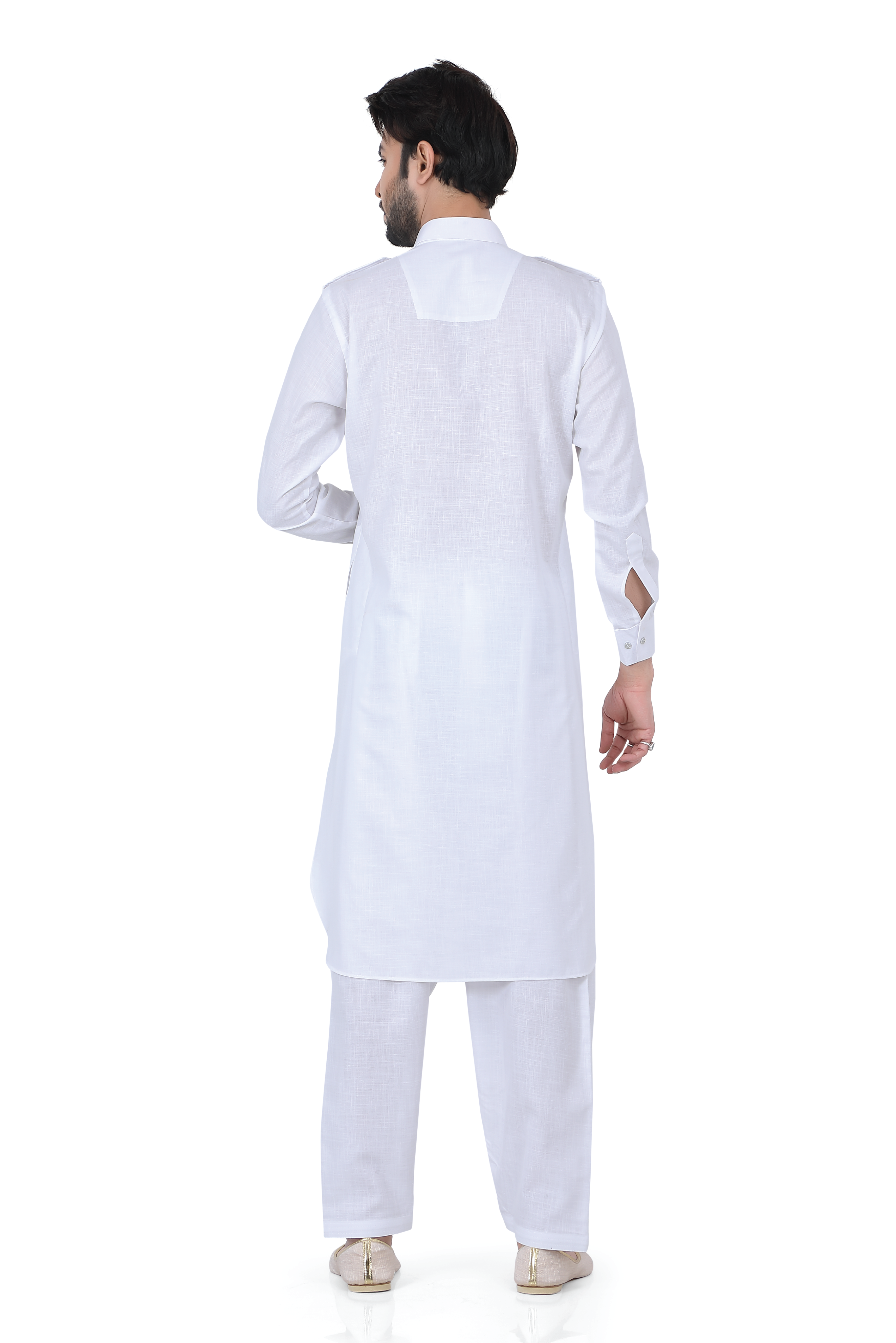 Introducing Readymade Cotton Pathani Suit in White The Ultimate kurta pajama for 2024 Dulhan Exclusives