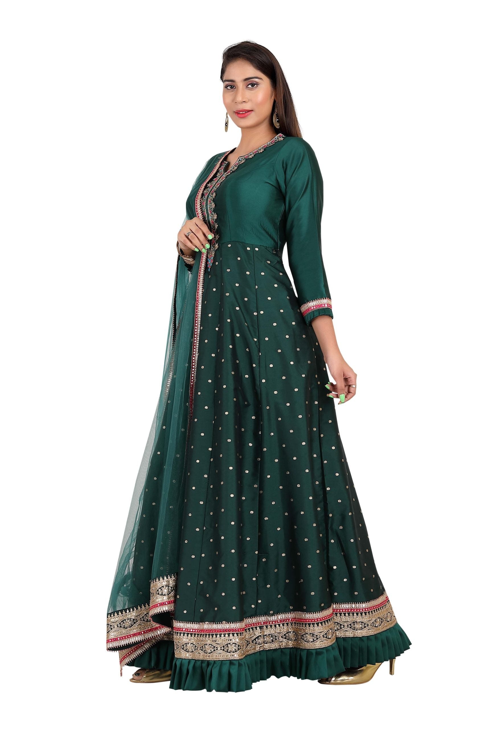 Green Anarkali Dress