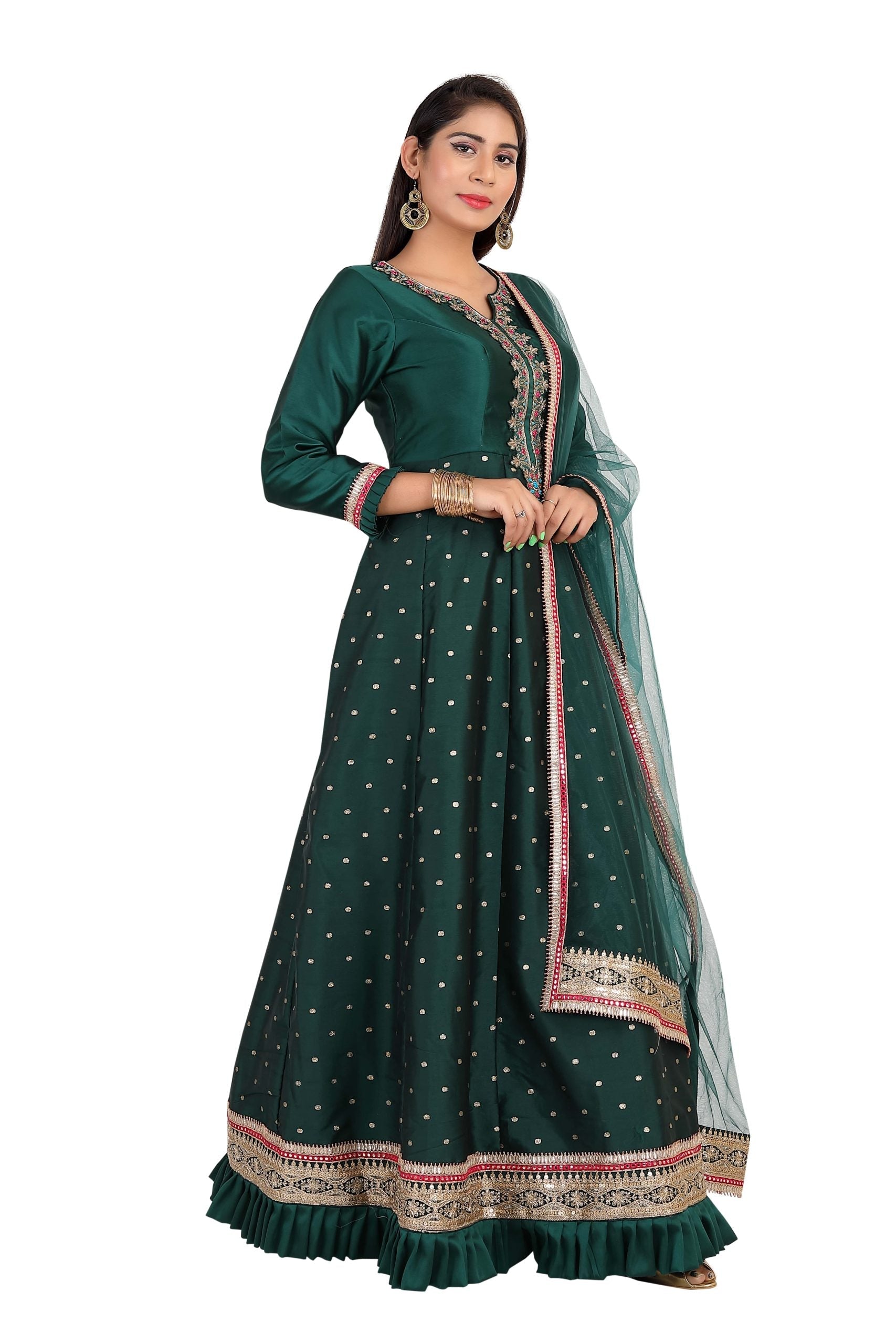 Green Anarkali Dress