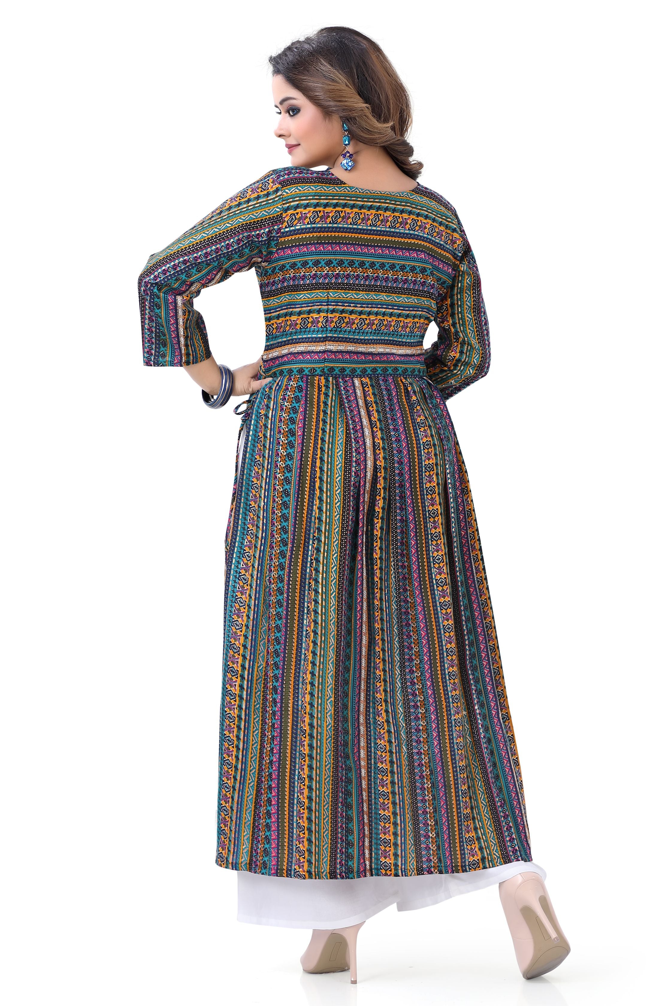 Long Kurti- Multicolor