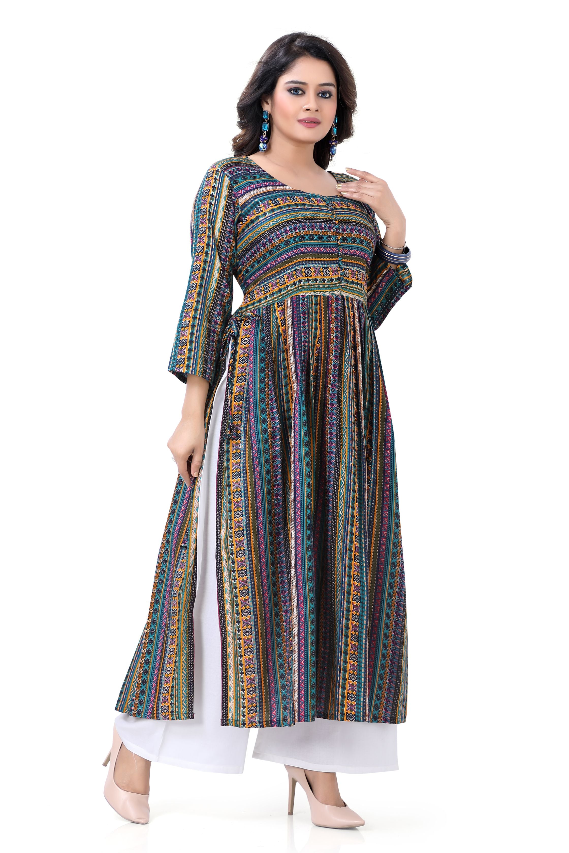 Long Kurti- Multicolor