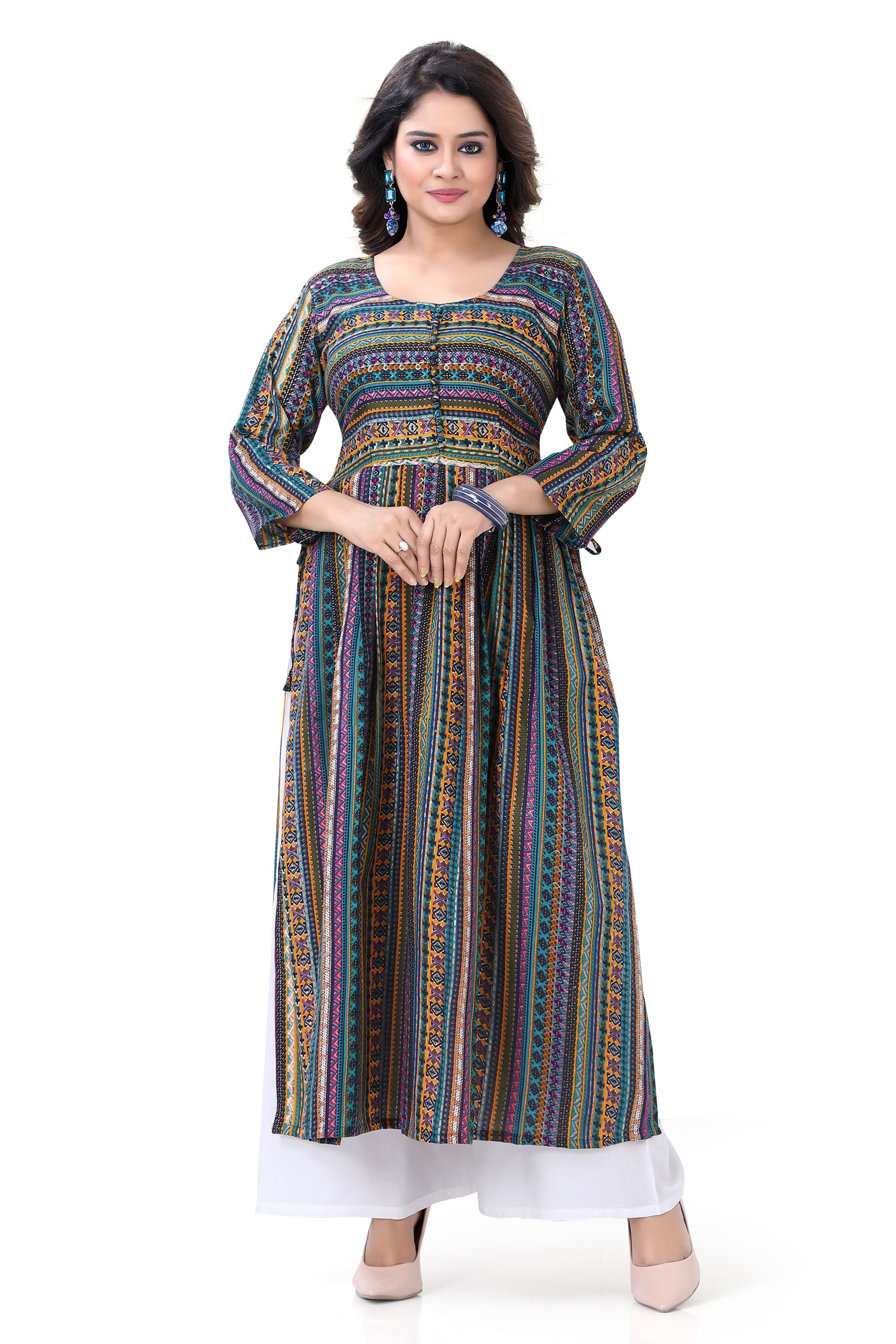 Long Kurti- Multicolor