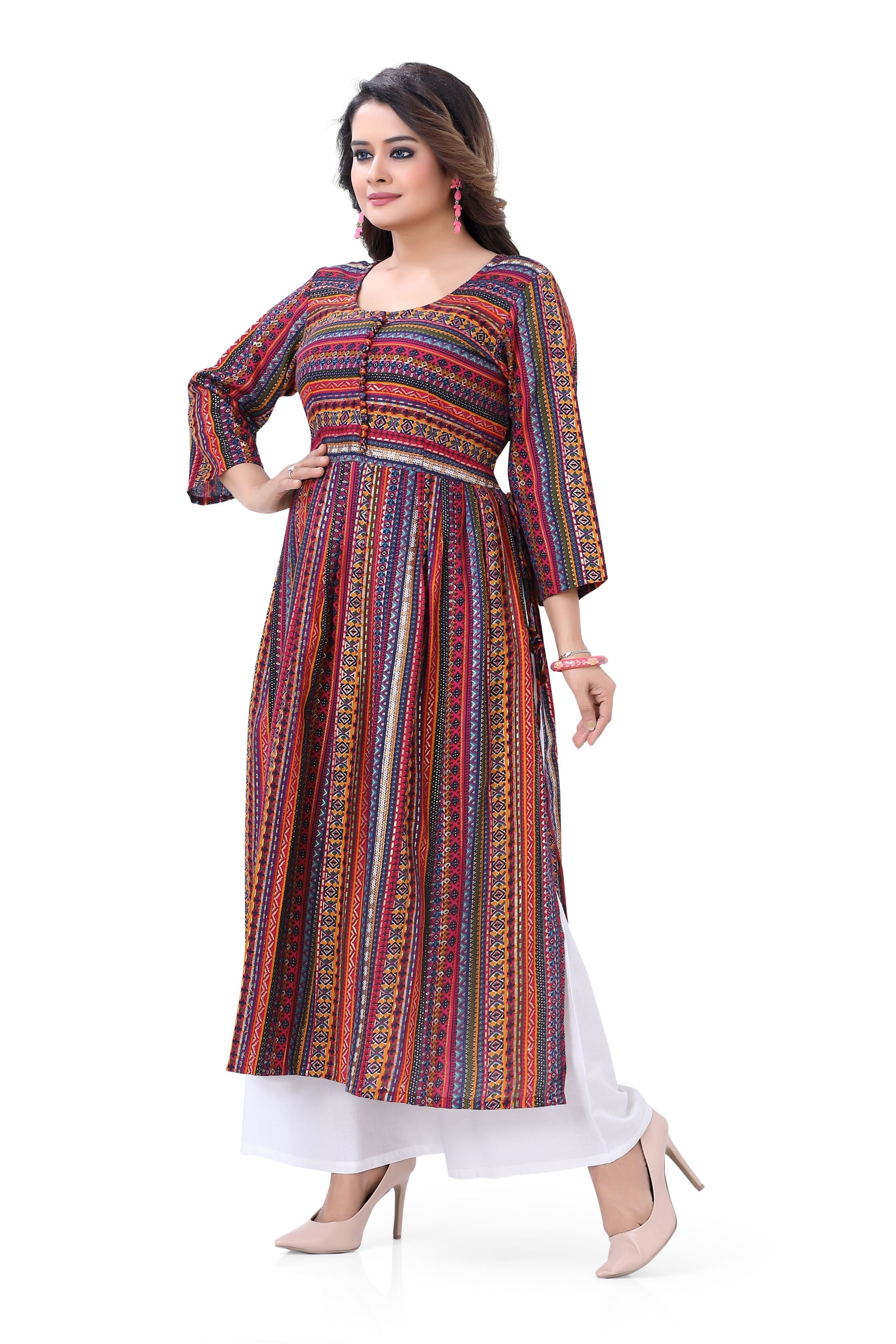 Long Kurti- Maroon 2