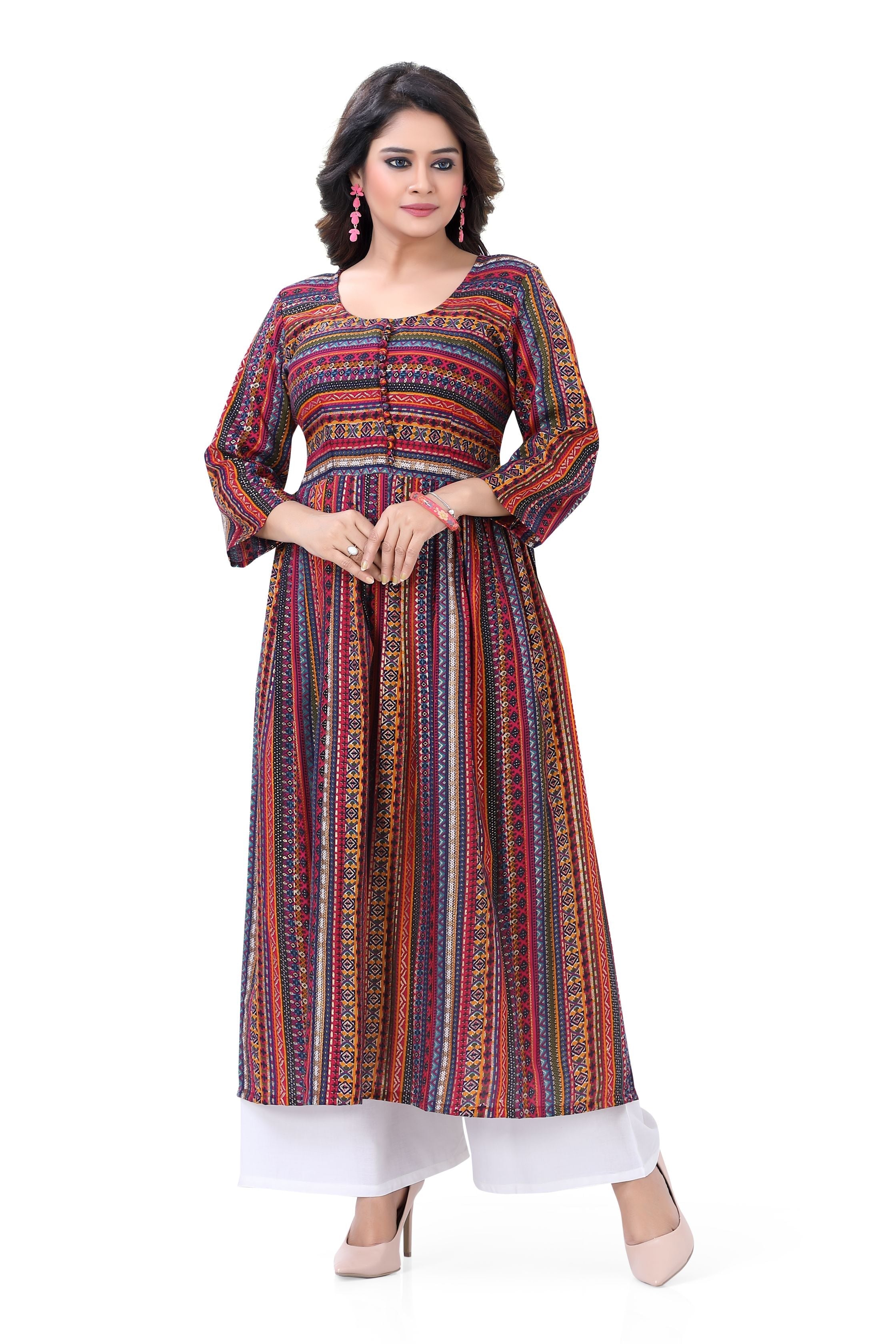 Long Kurti- Maroon 2