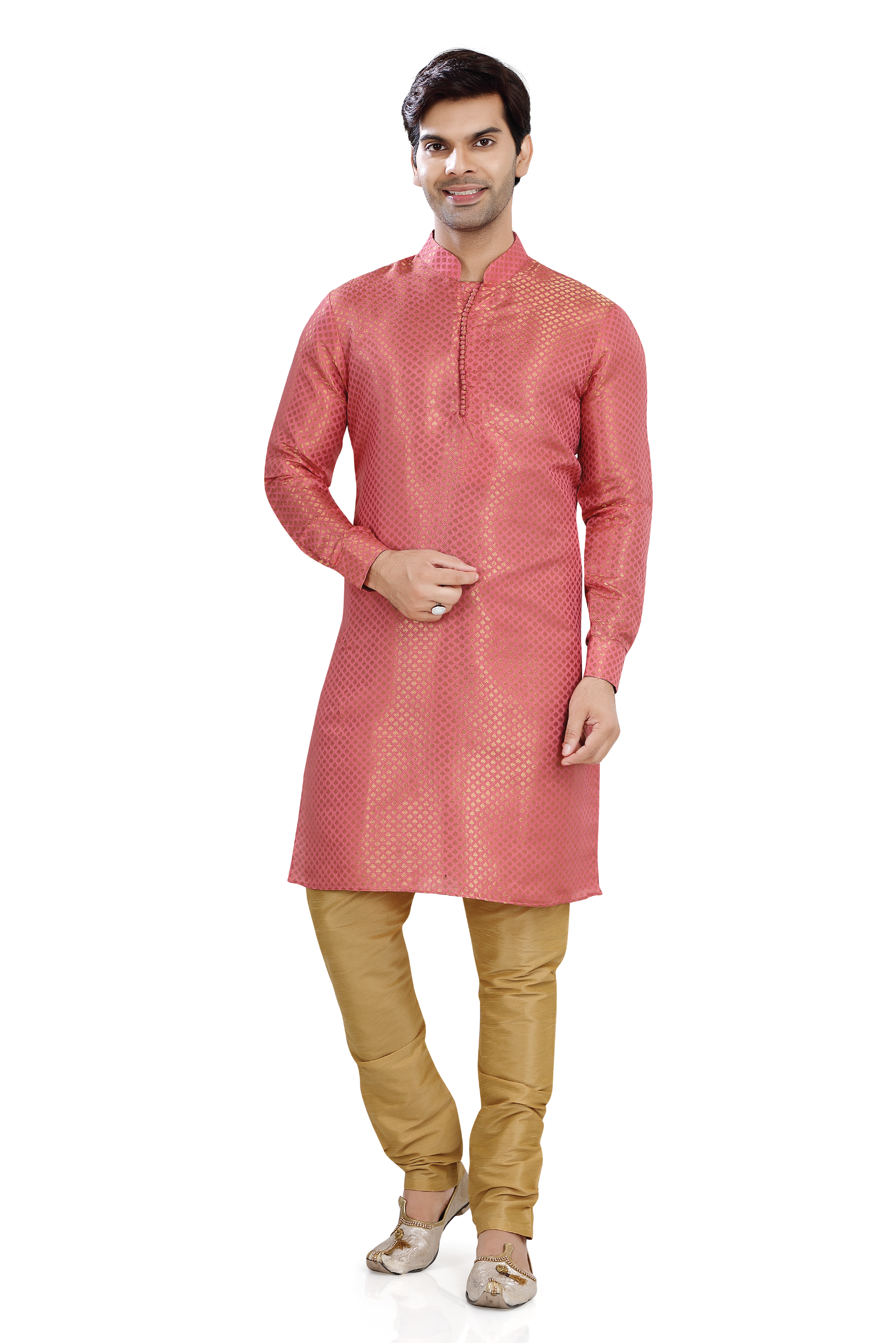 Banarasi Butti Kurta pajama in Pink