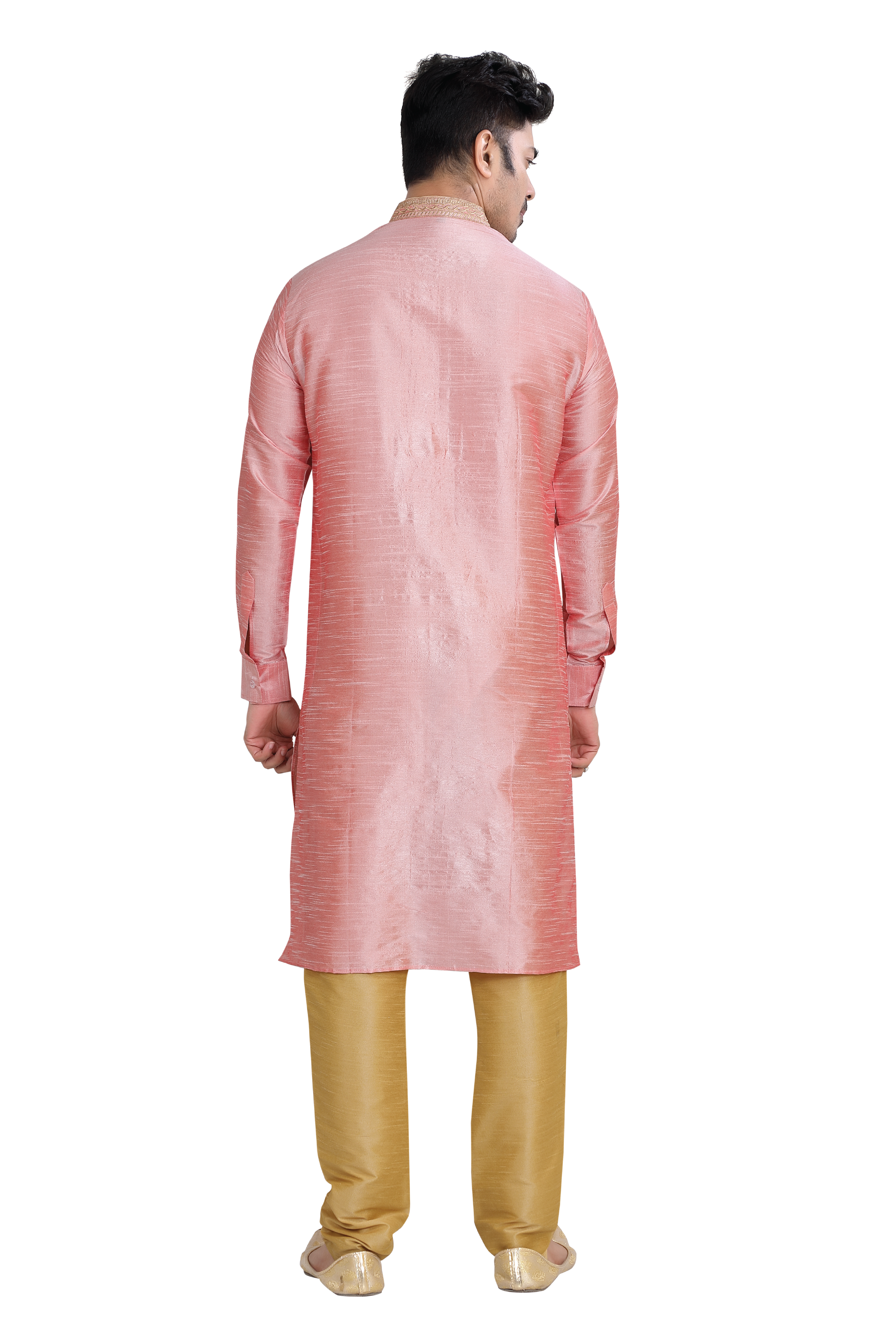 Banarasi Silk Kurta pajama in Onion Pink