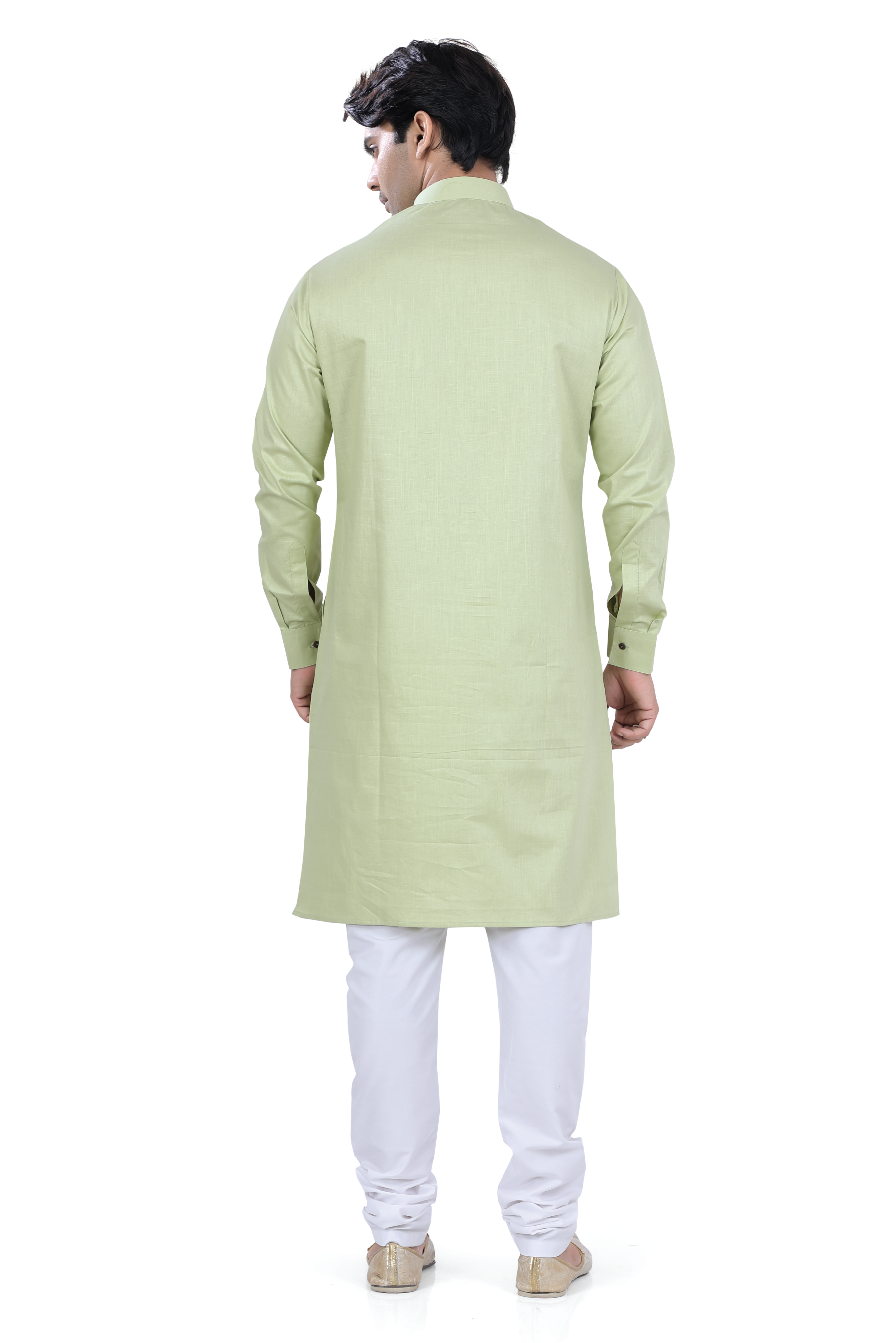 Men's Soft Cotton Kurta in Pistachio Green Color