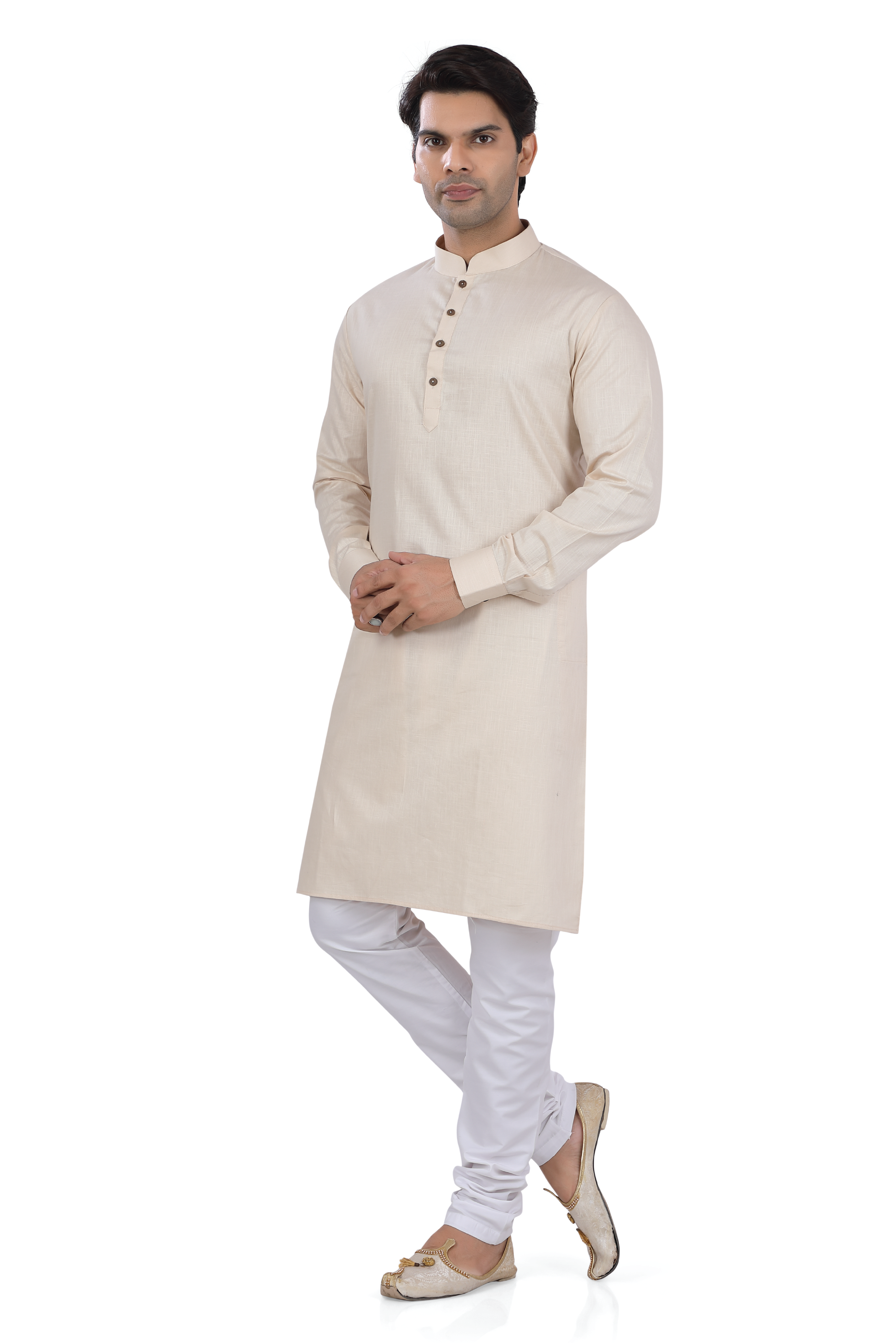 Men's Soft Cotton Kurta in Cream Color