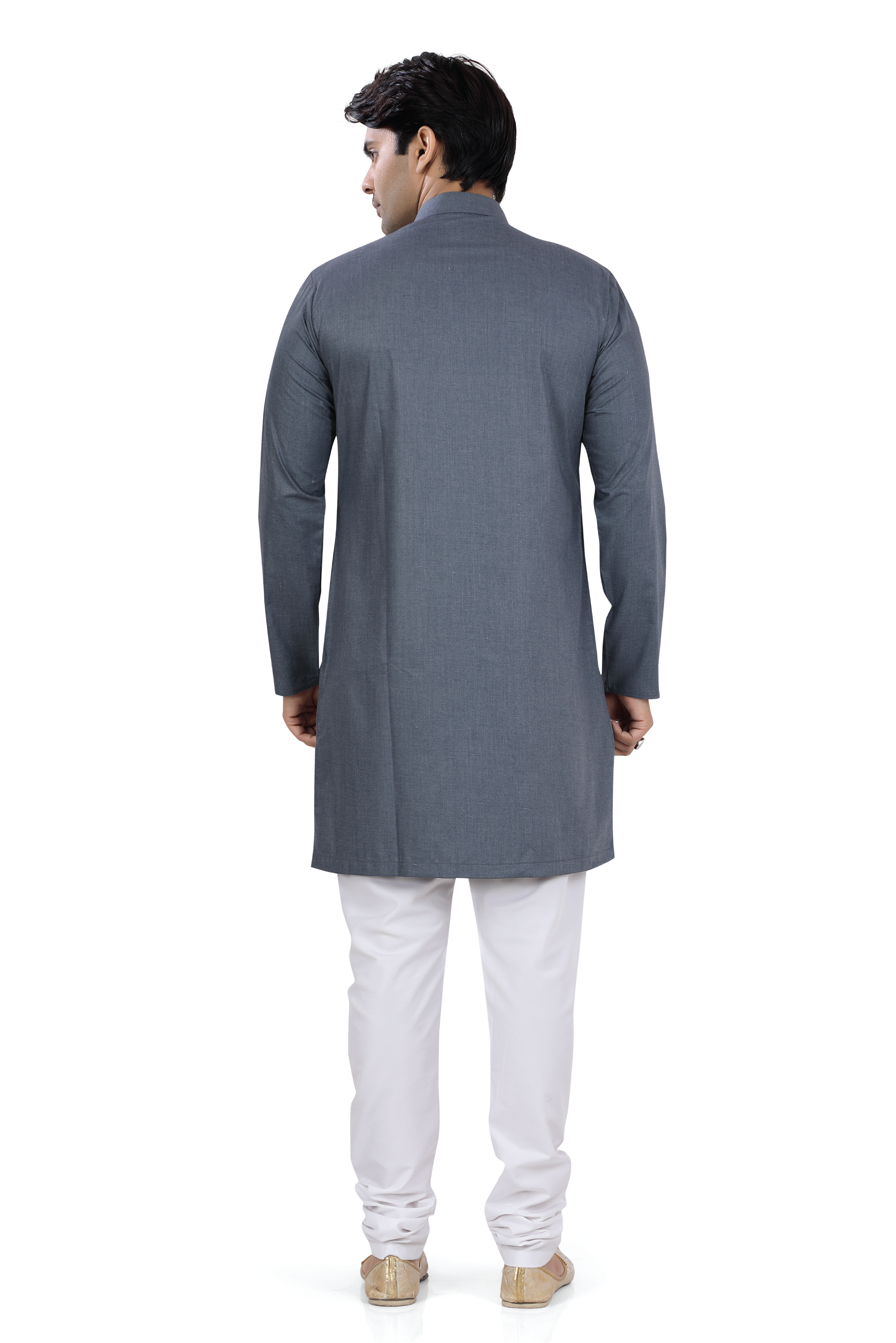 Men's Soft Cotton Indo-Western in Grey Color