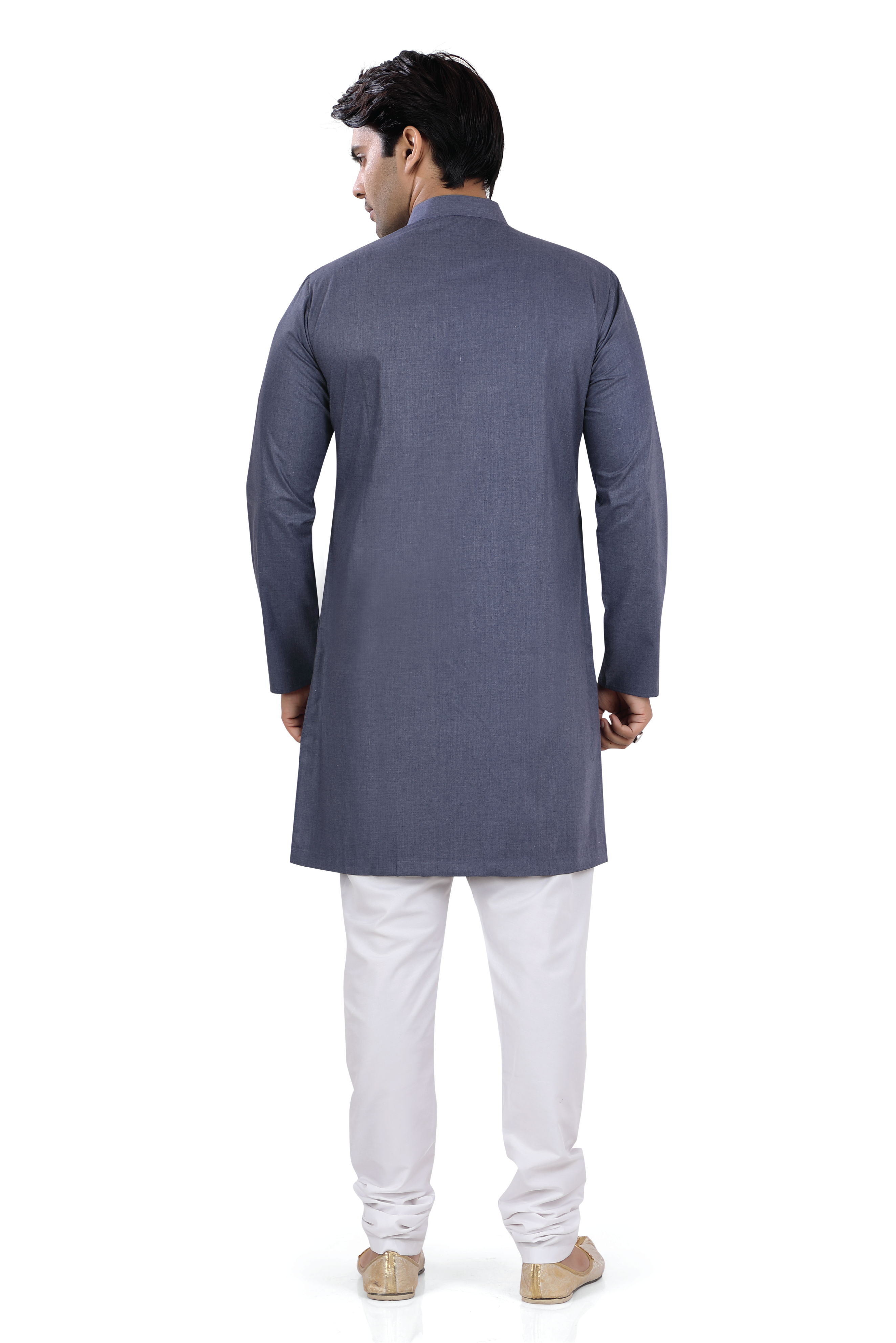 Men's Soft Cotton Indo-Western in Slate Blue Color